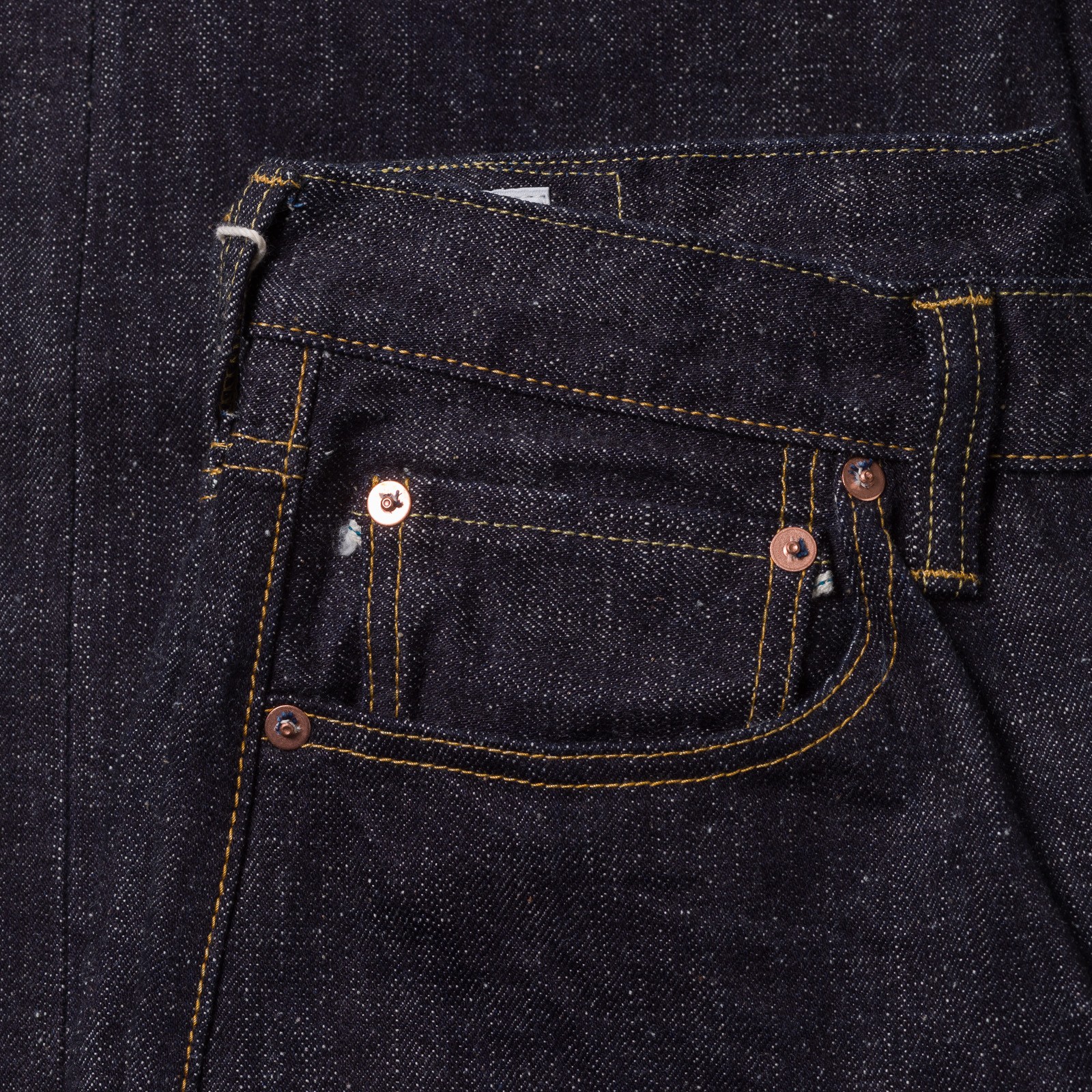 0811 15.5oz Slub Nep Denim Loose Fit Jeans