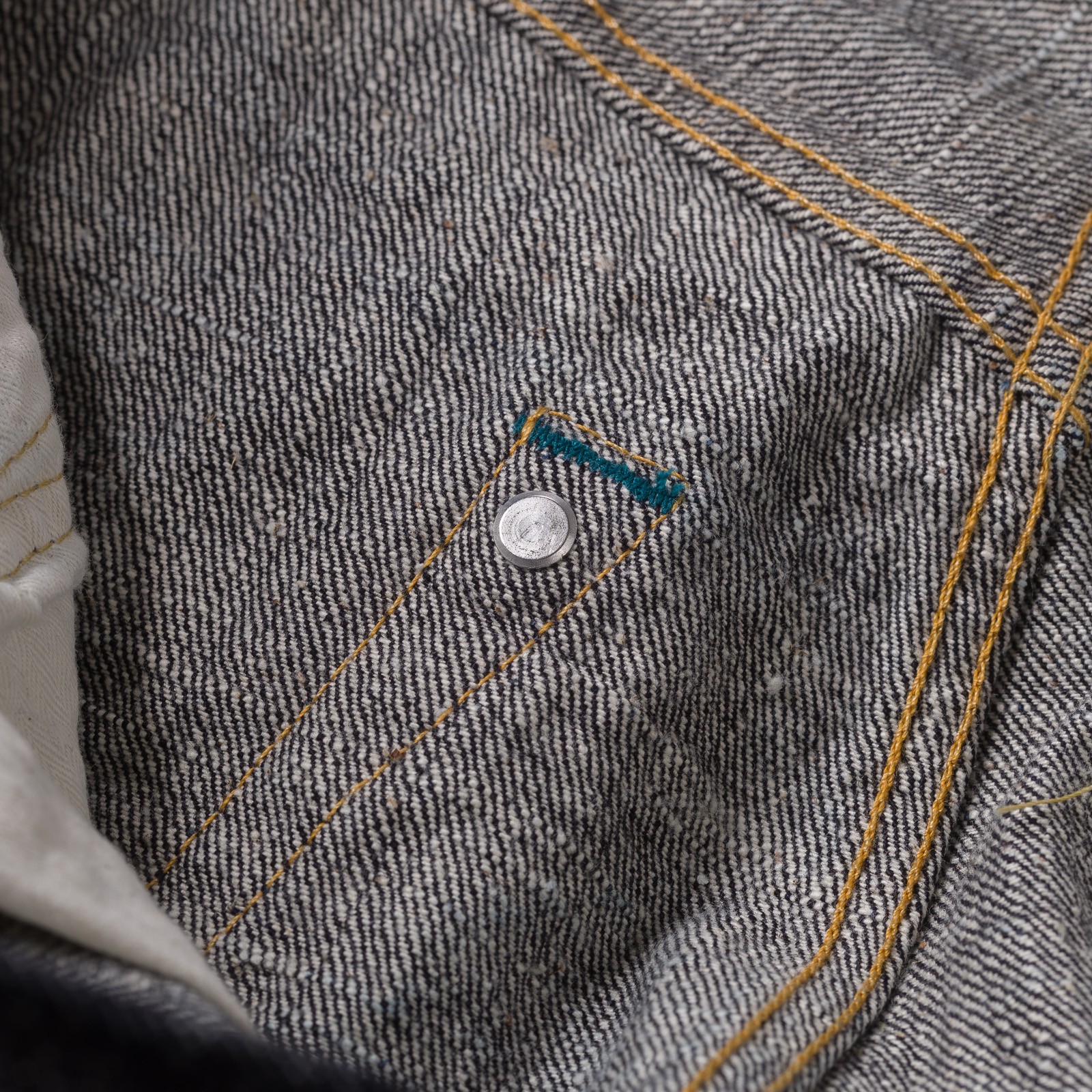 0411 15.5oz Slub Nep Denim Straight Fit Jeans