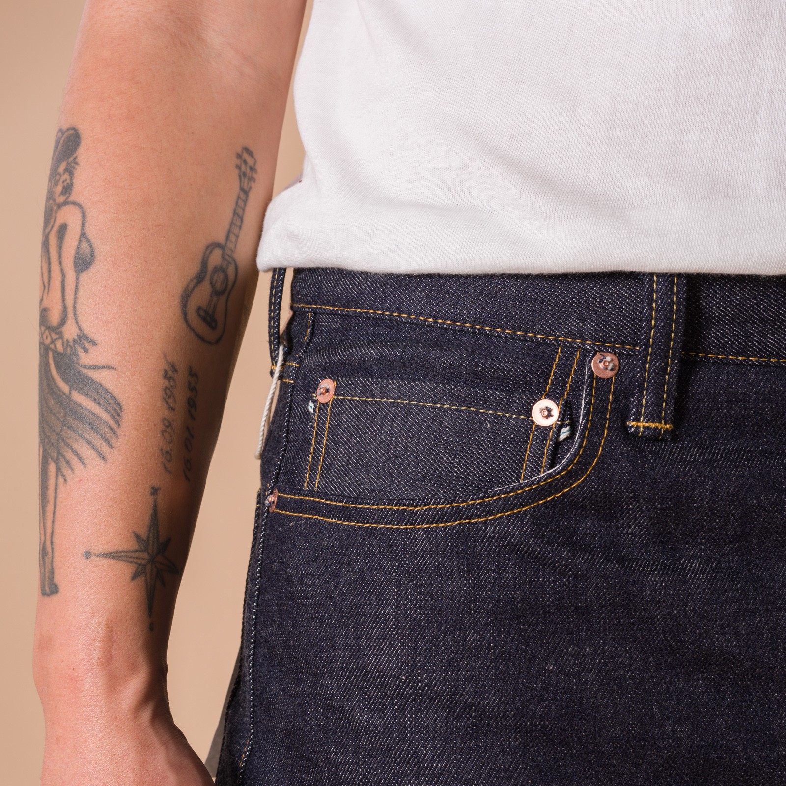 images flâneurs OMOTO DENIM  15.5oz Raw Denim coin pocket