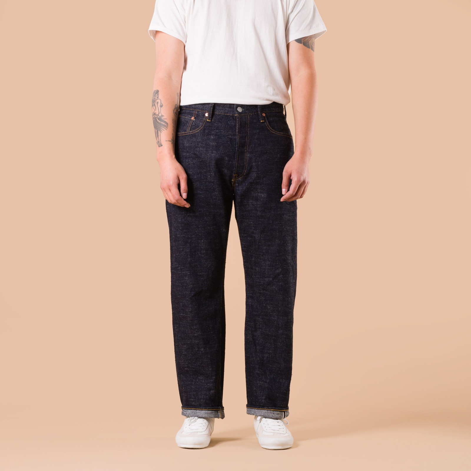 images flâneurs STUDIO D'ARTISAN  SD-1002 15oz GL3 Selvedge Denim Wide Straight front