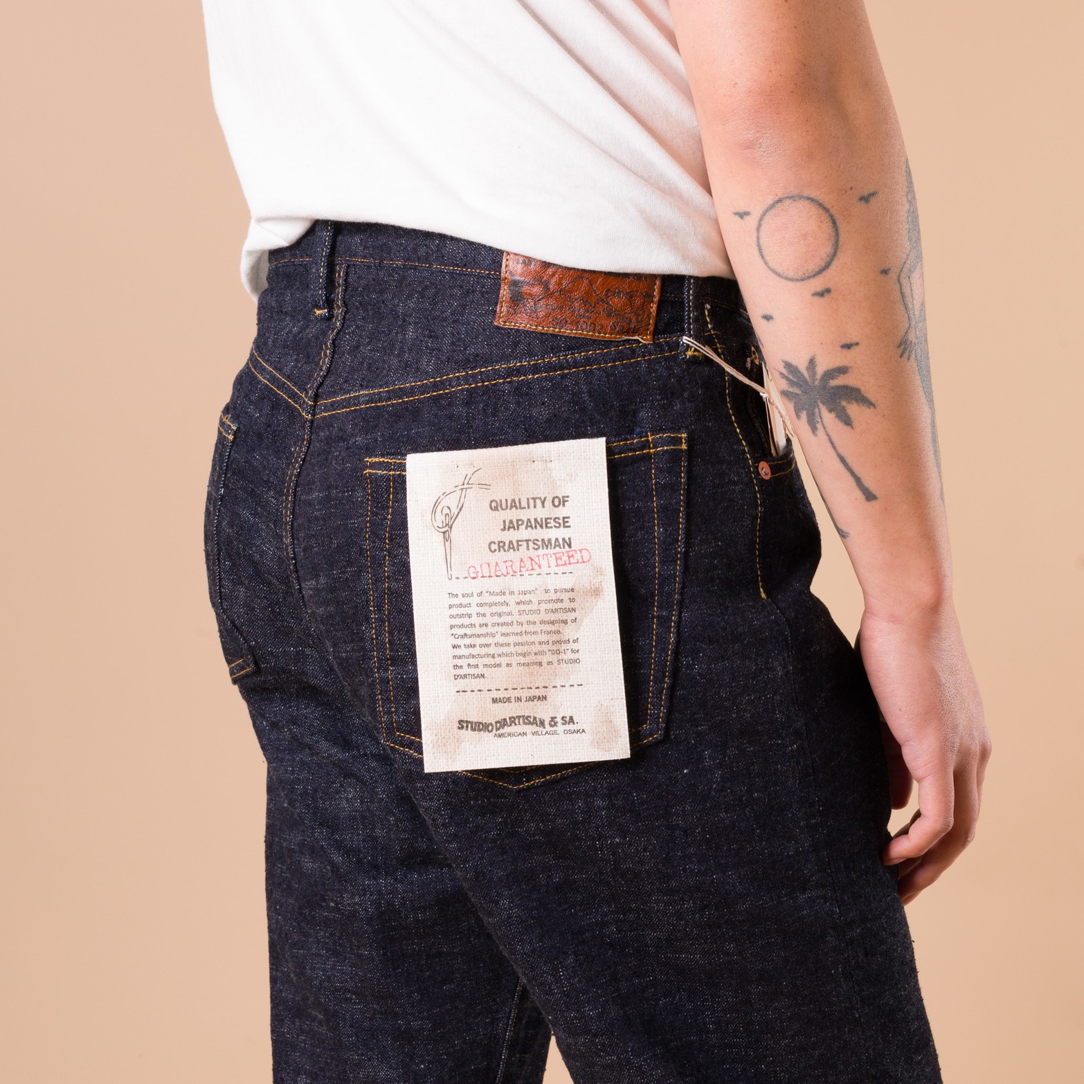 détail STUDIO D'ARTISAN  SD-1002 15oz GL3 Selvedge Denim  pocket