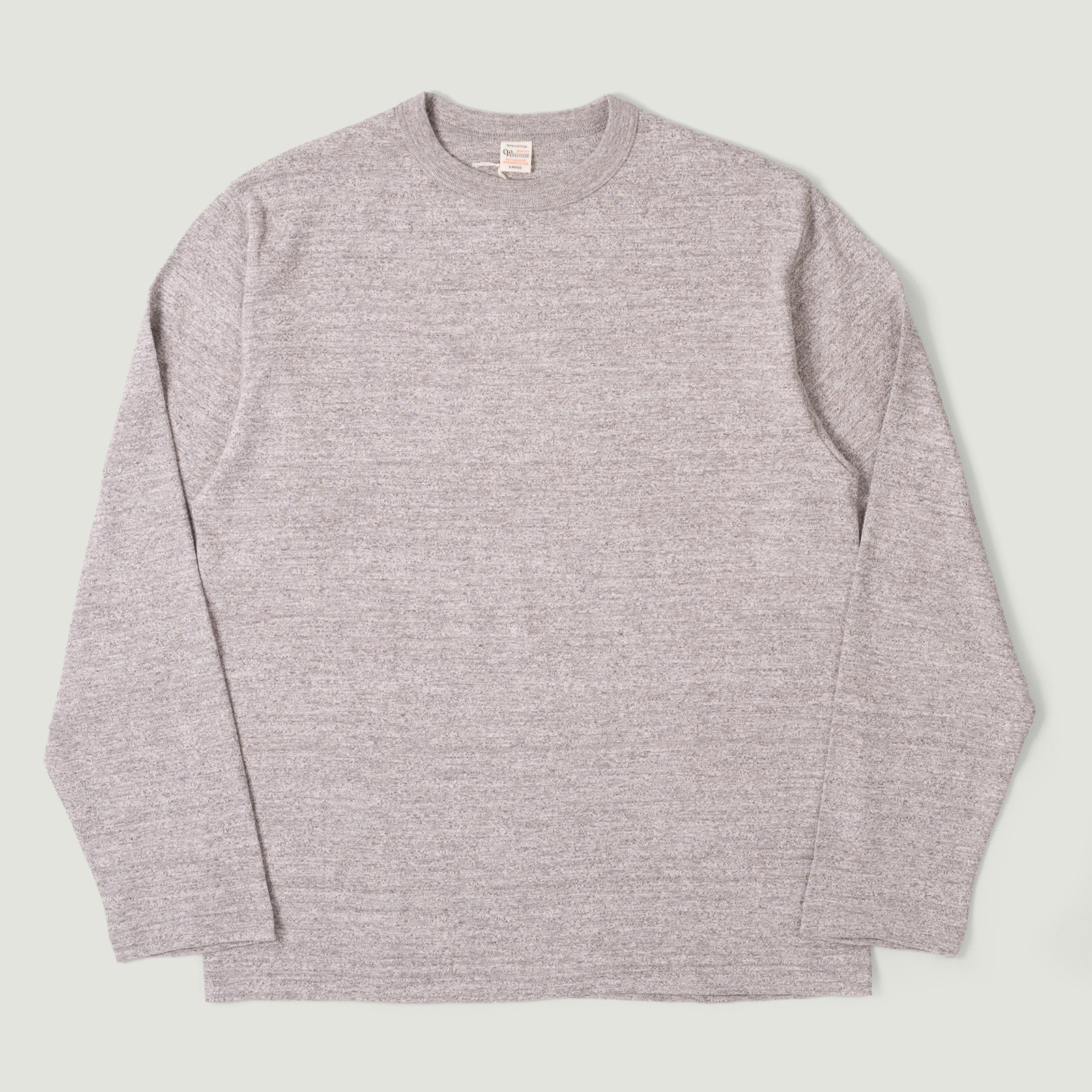 Image-Flâneurs_WAREHOUSE & CO. / Lot. 5906 L/S Crewneck T-Shirt heather Grey_Vignette