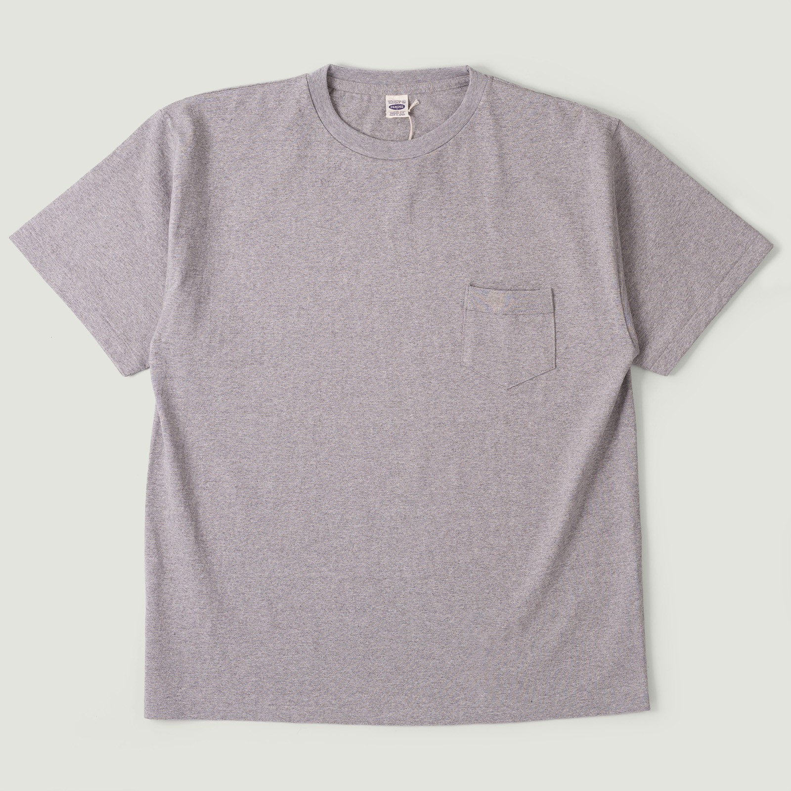 Image-Flâneurs_DENIME / Lot. 273 Crew Neck Pocket T-Shirt Heather Grey_Vignette