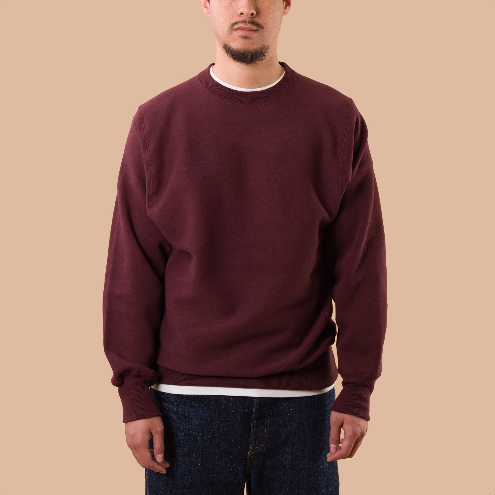 images flaneurs WAREHOUSE & CO.  Lot. 483 Reverse Weave Loopwheel Sweatshirt Bordeaux front