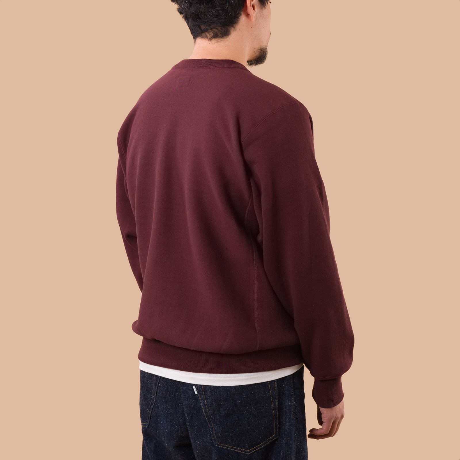 images flaneurs WAREHOUSE & CO.  Lot. 483 Reverse Weave Loopwheel Sweatshirt Bordeaux back