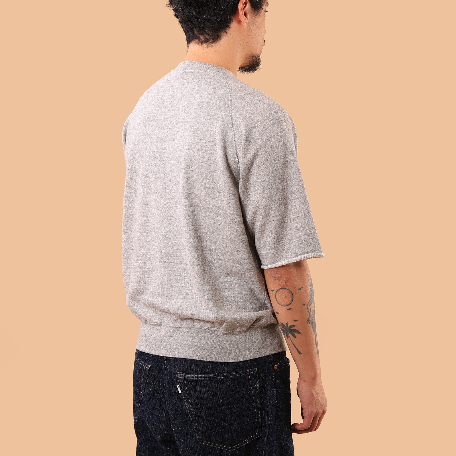 Cut Off Sleeve Sweatshirt Heather Grey