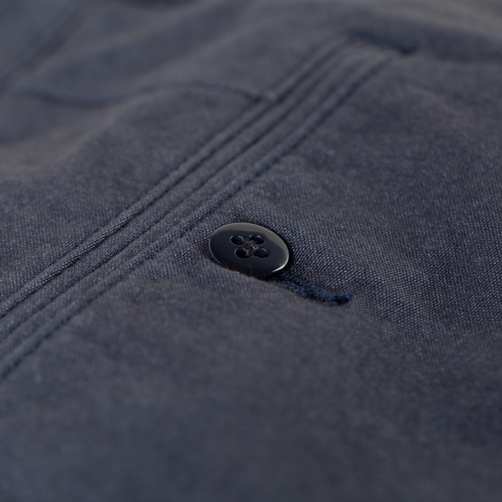 detail back pocket button  flaneurs BEAMS PLUS x FLANEURS collaboration pantalon chino 2 Pleats Trousers Canvas Washer navy