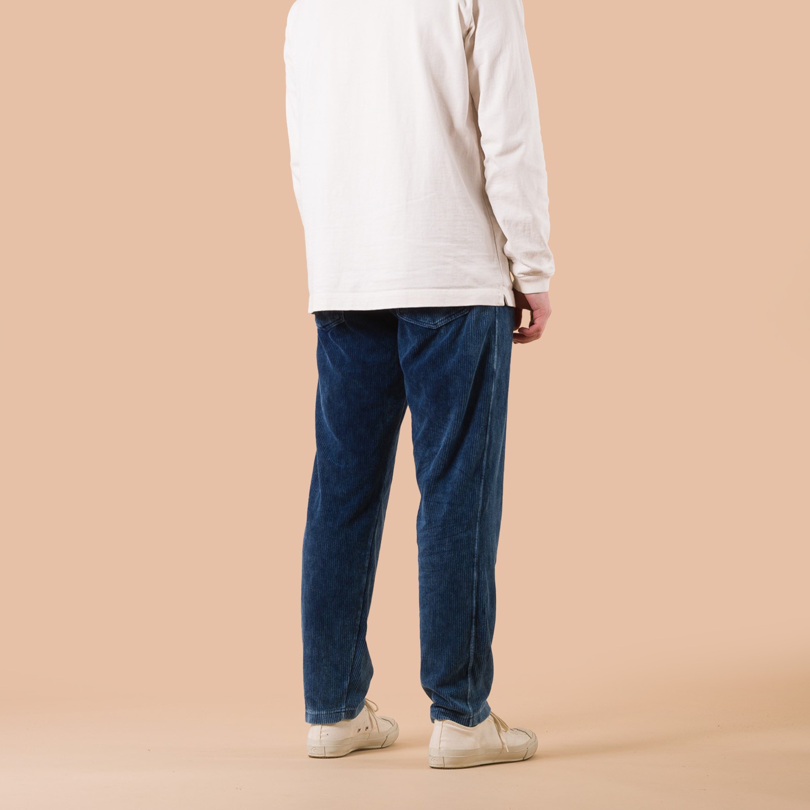 Image-Flâneurs_GOOD ON / Knit Corduroy Pants Indigo Shave_de dos