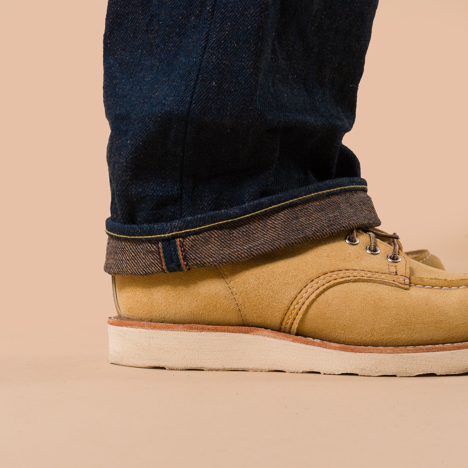 Image Flâneurs jeans ONI DENIM / 822ZR-LBR 20oz Secret Denim Super Wide Tapered Light Brown détail