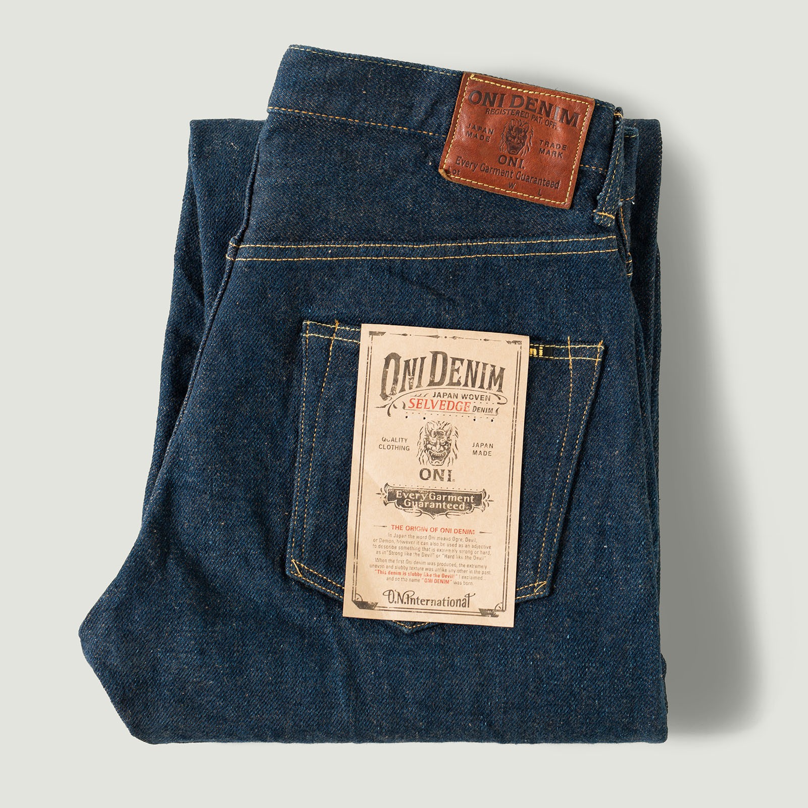 vignette flâneurs ONI DENIM  822ZR-LBR 20oz Secret Denim Super Wide Tapered Light Brown