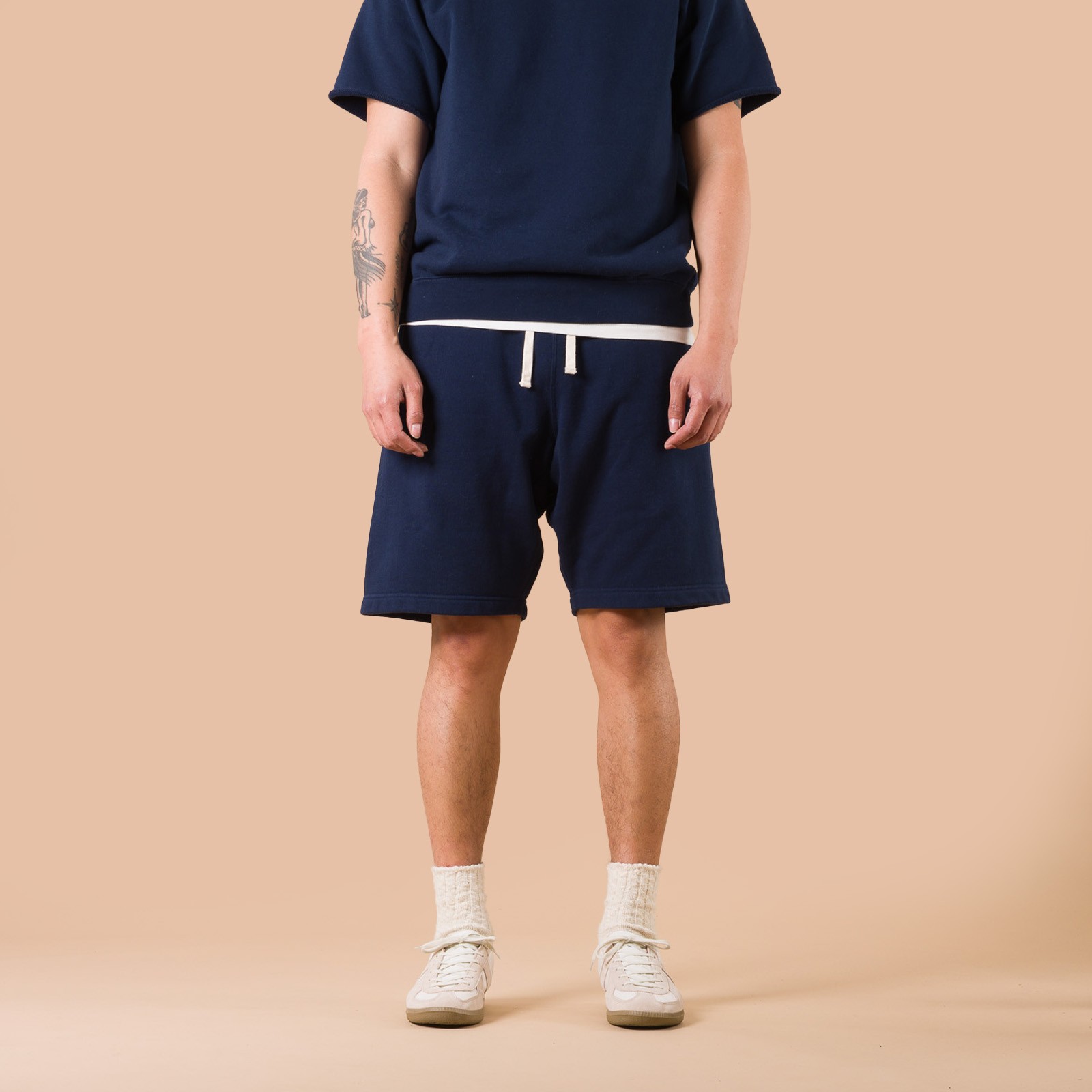 Image-Flâneurs_BEAMS PLUS / Sweat Short Navy_de face