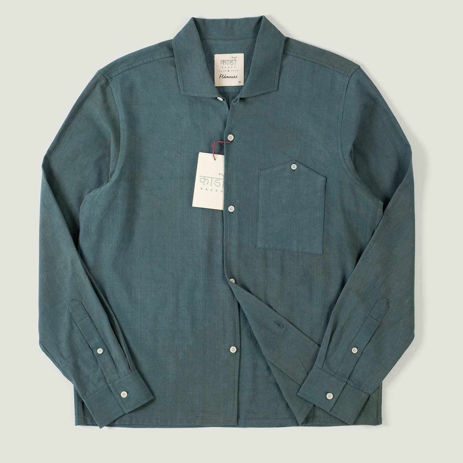 Vignettes KARDO x FLANEURS LS Shirt Handwoven Denim Indigo medium