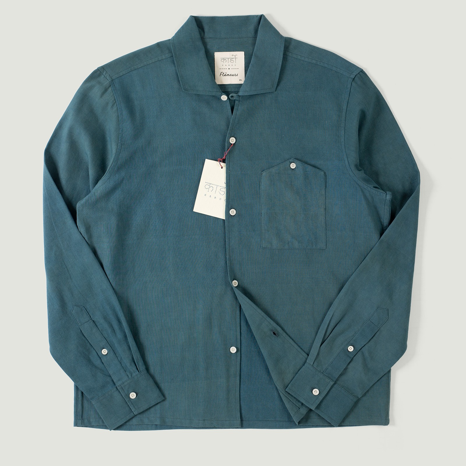 Vignettes KARDO x FLANEURS LS Shirt Handwoven Denim Indigo