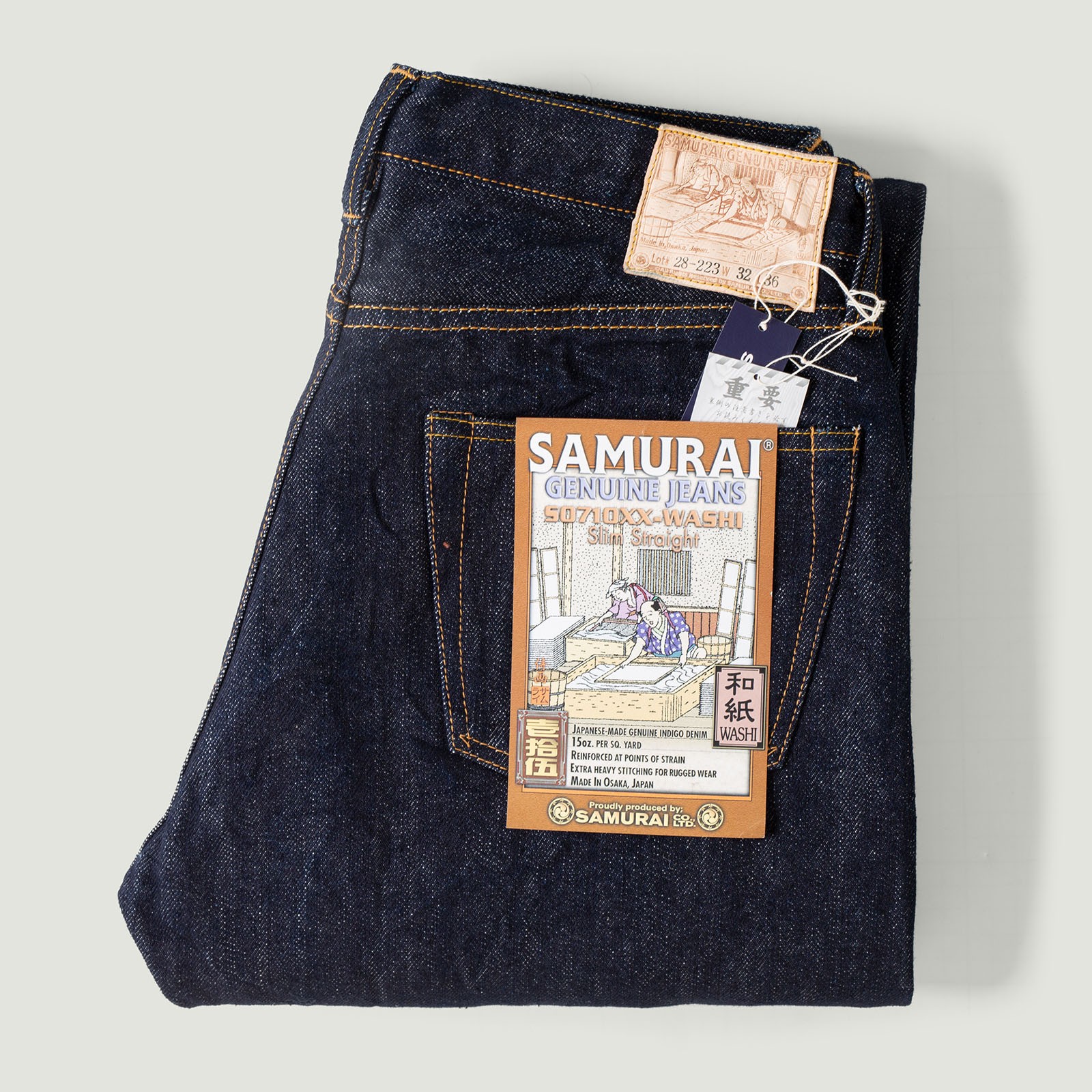 Vignette flaneurs SAMURAI JEANS S0710XX 15oz Washi Selvedge Denim Slim Straight