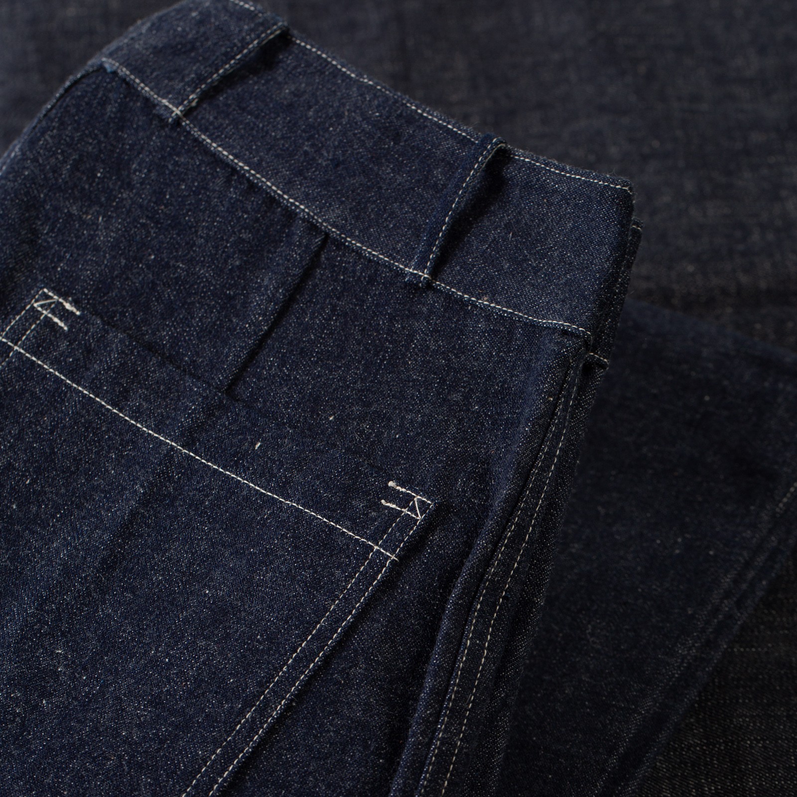 détail flaneurs Warehouse Lot. 1239 1930's WPA Double Knee Denim Trousers Indigo (1)