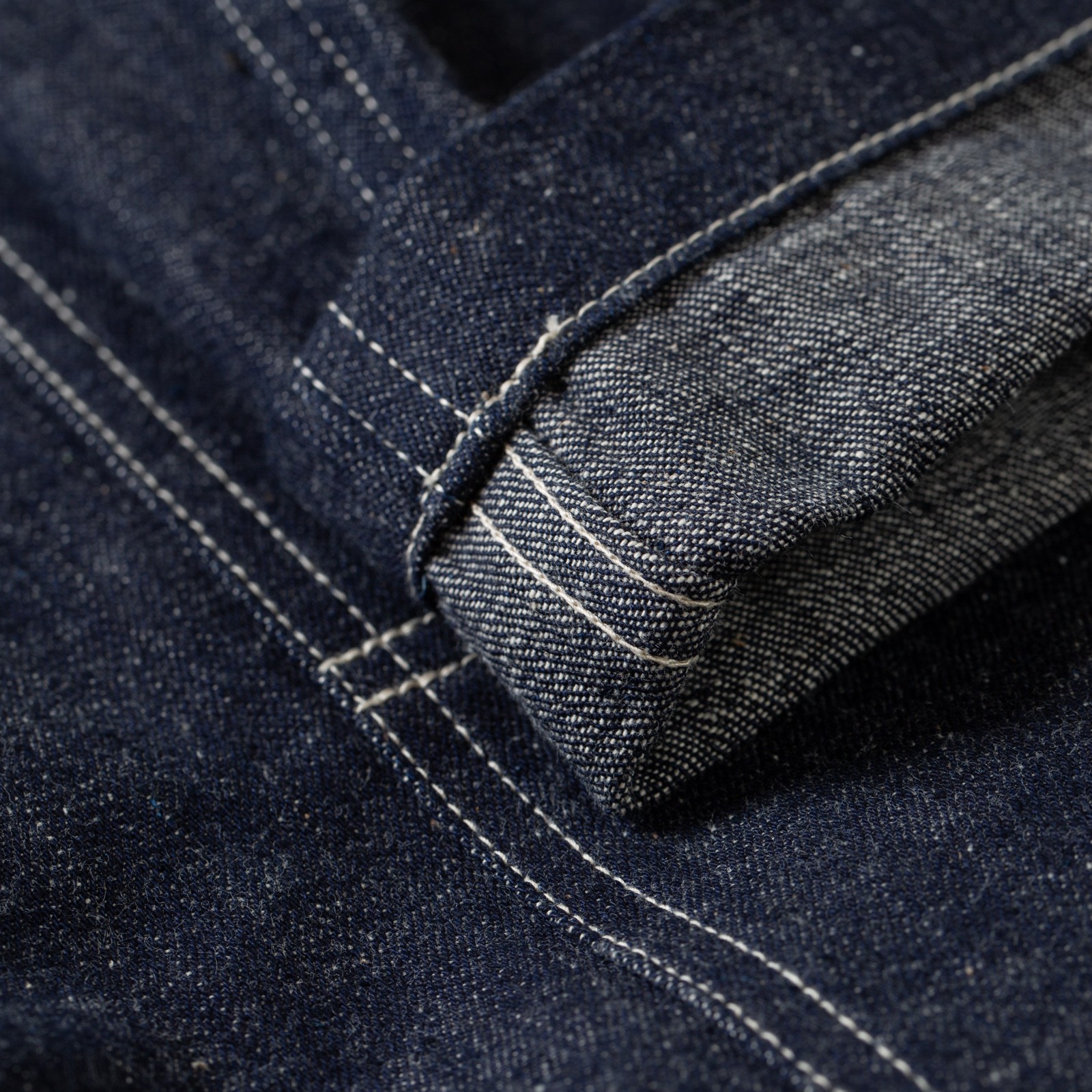 détail revers flaneurs Warehouse Lot. 1239 1930's WPA Double Knee Denim Trousers Indigo (8)