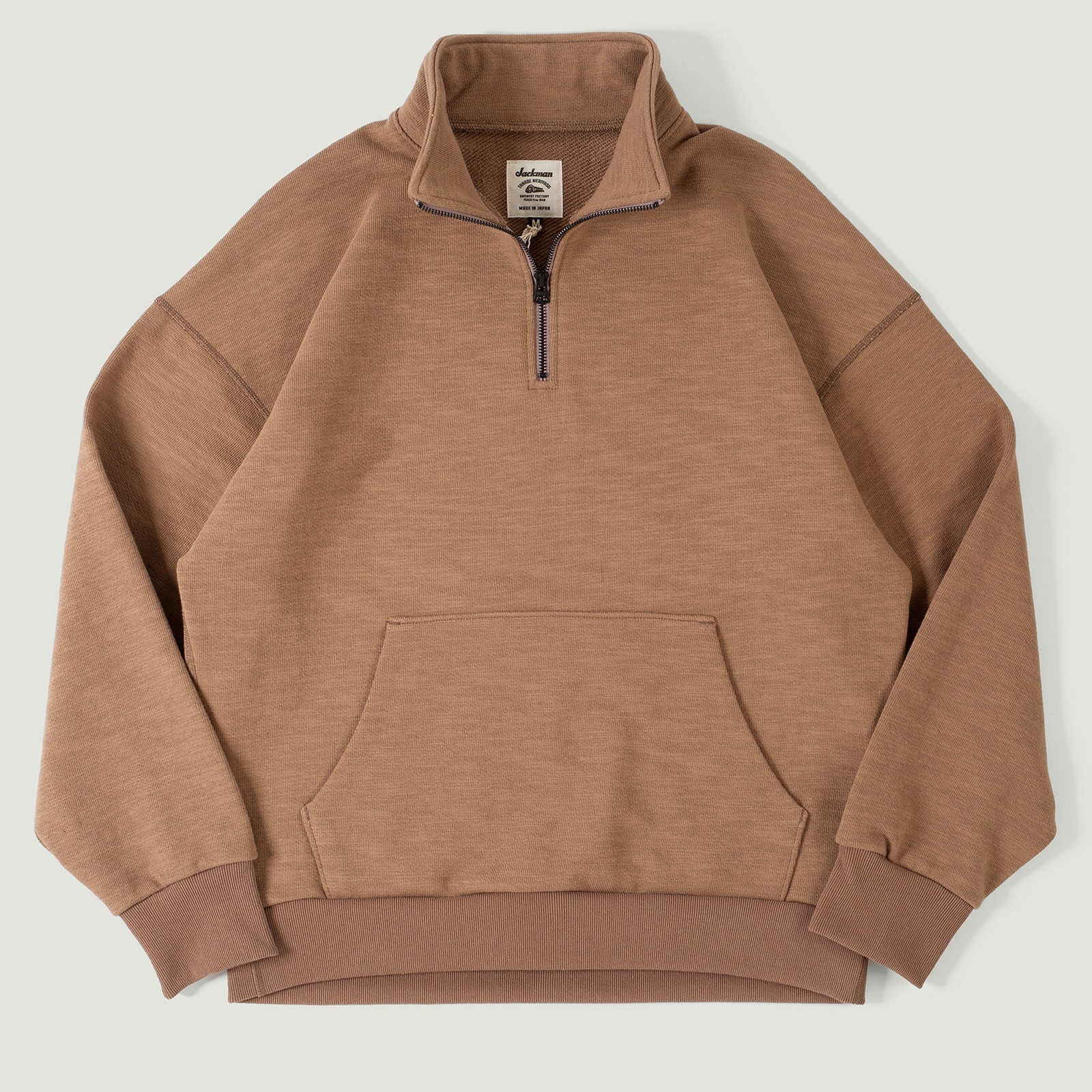 Vignettes flaneurs JACKMAN  GG Sweat Half-Zip camel