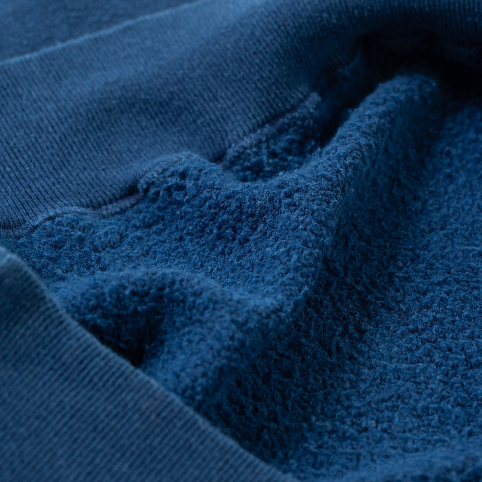 détails flaneurs DUBBLE WORKS  Loopwheel Sweat Hoodie Indigo Dye (4)