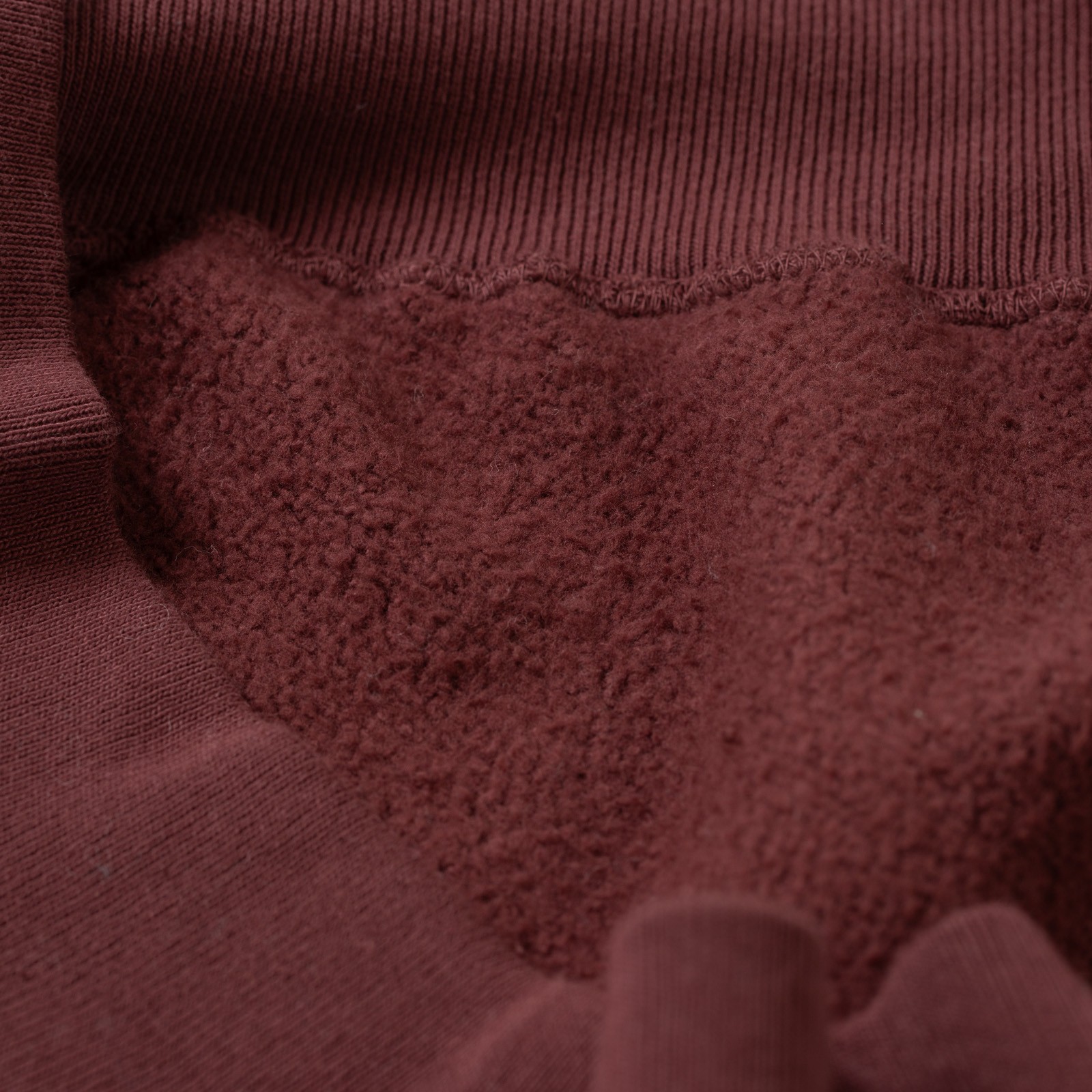 détails flaneurs DUBBLE WORKS  Loopwheel Sweat Hoodie Indigo bordeaux (3)