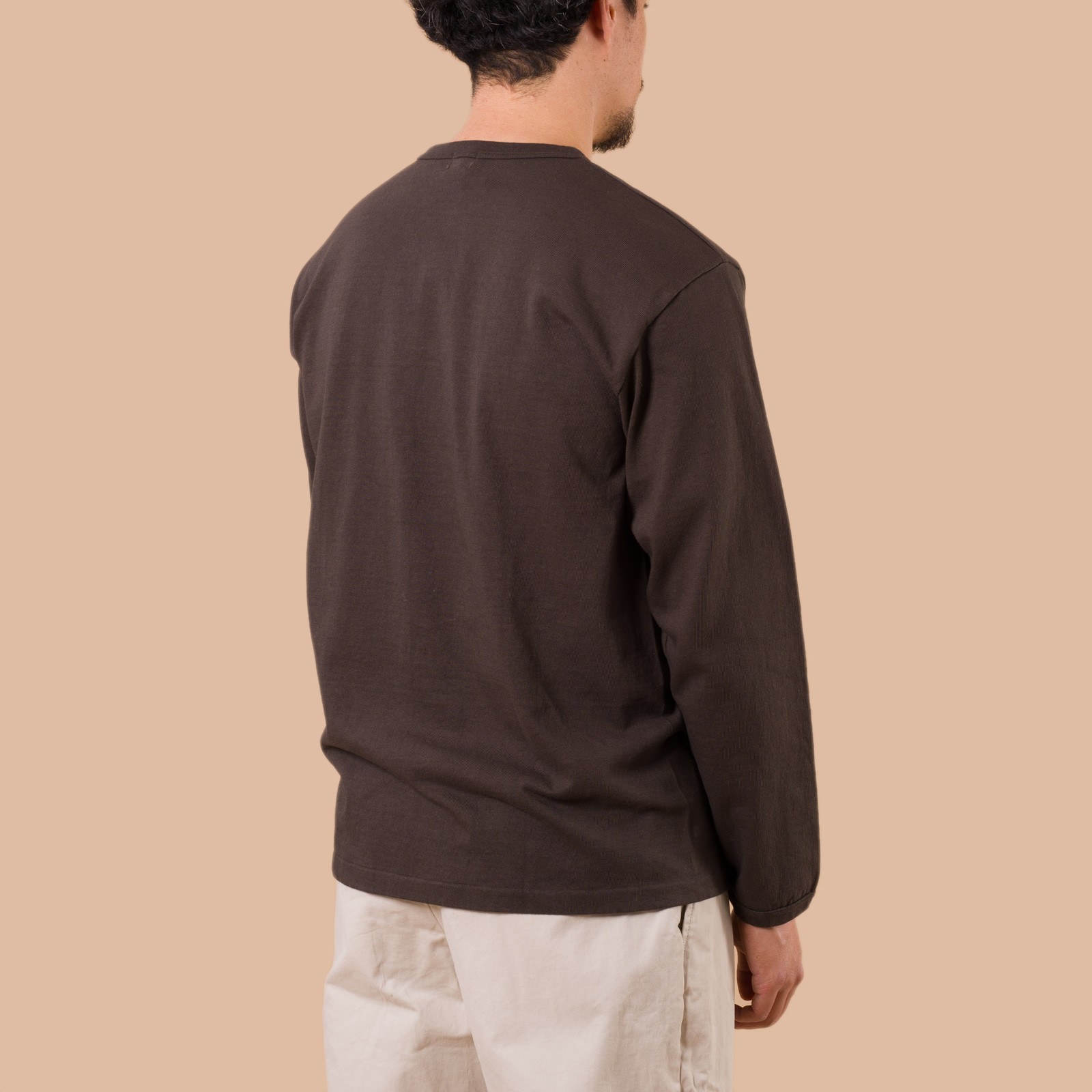 image porté dos DUBBLE WORKS  Heavyweight Long Sleeve Tee Sumikuro (1)