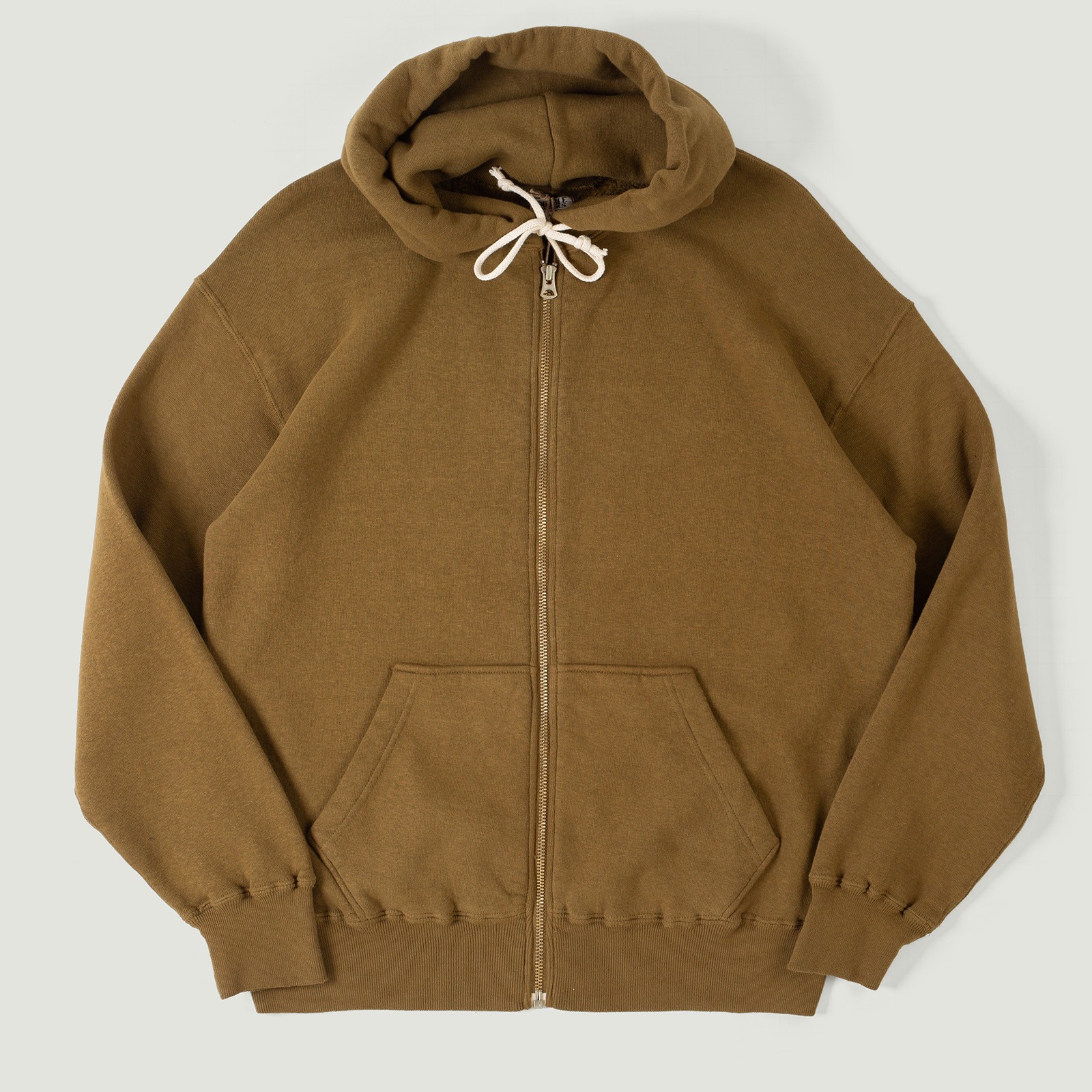 Vignette flaneurs DUBBLE WORKS  Loopwheel zip-up Sweat Hoodie Khaki