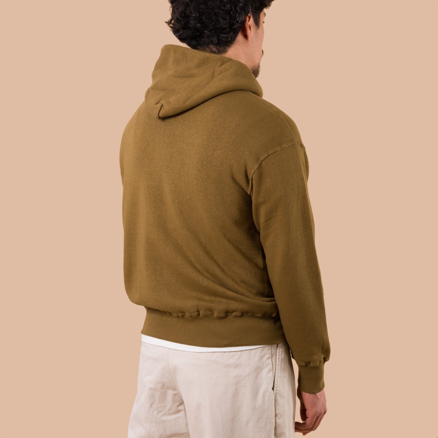image de dos flaneurs DUBBLE WORKS  Loopwheel zip-up Sweat Hoodie Khaki