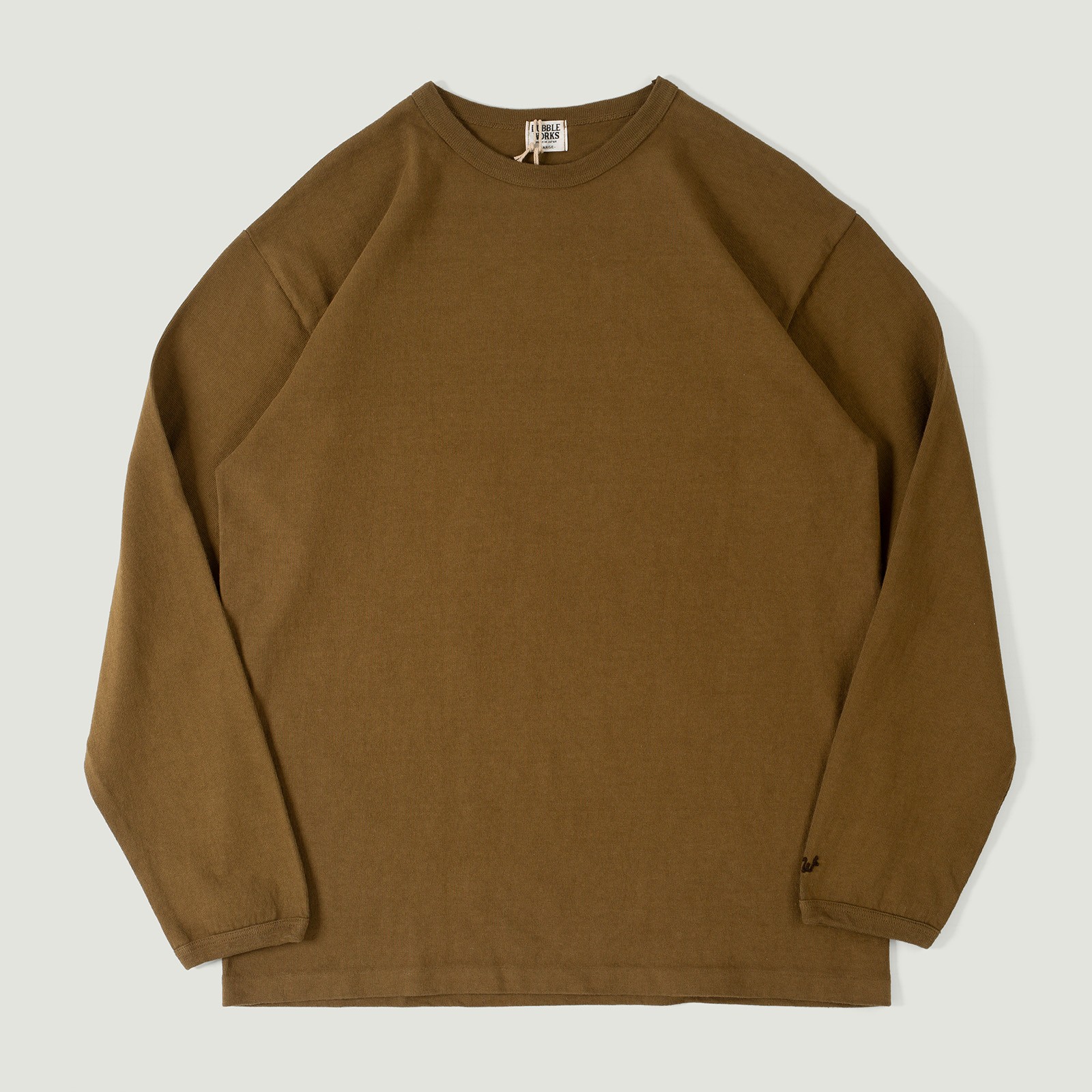 Vignette flaneurs DUBBLE WORKS Heavyweight Long Sleeve Tee khaki