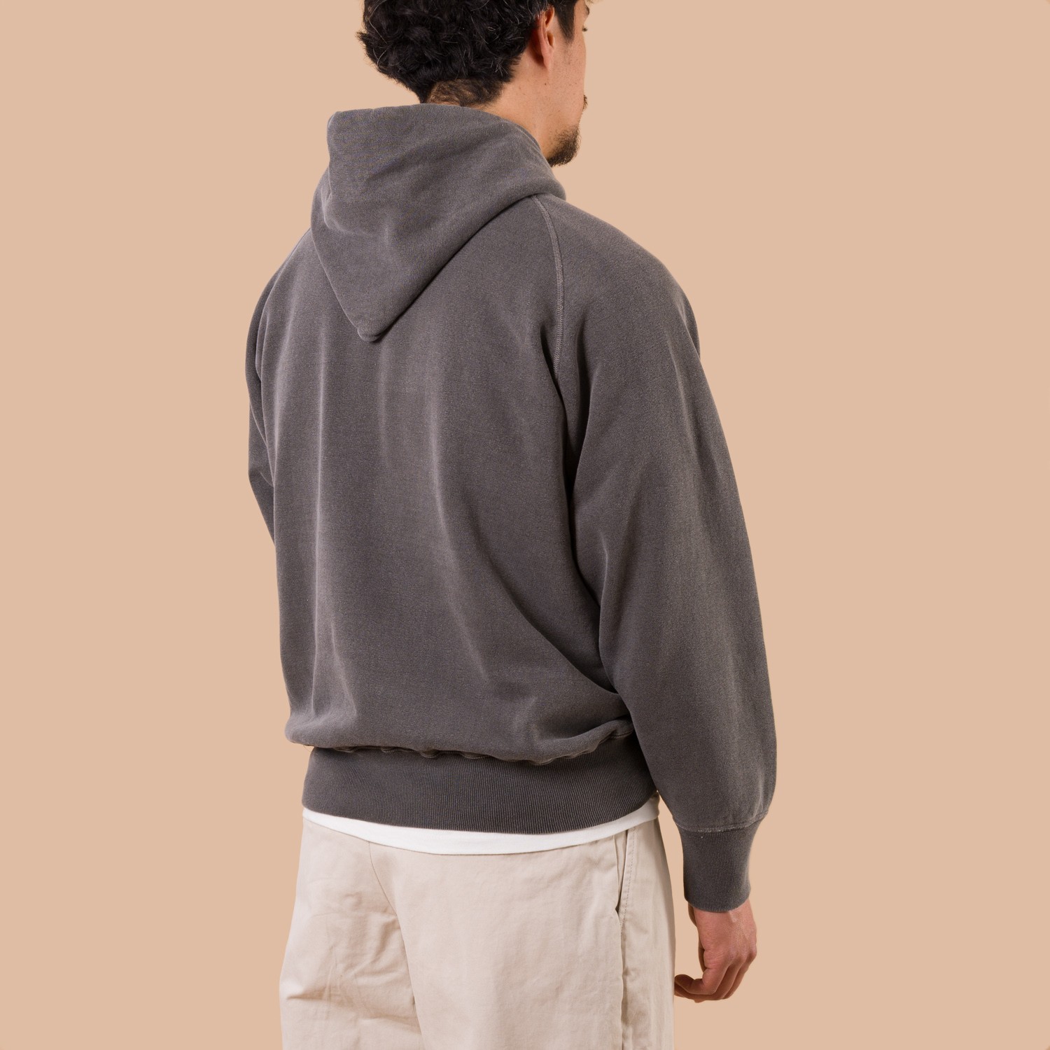 image de dos flaneurs DUBBLE WORKS  Loopwheel Sweat Hoodie pigment dye sumikuro