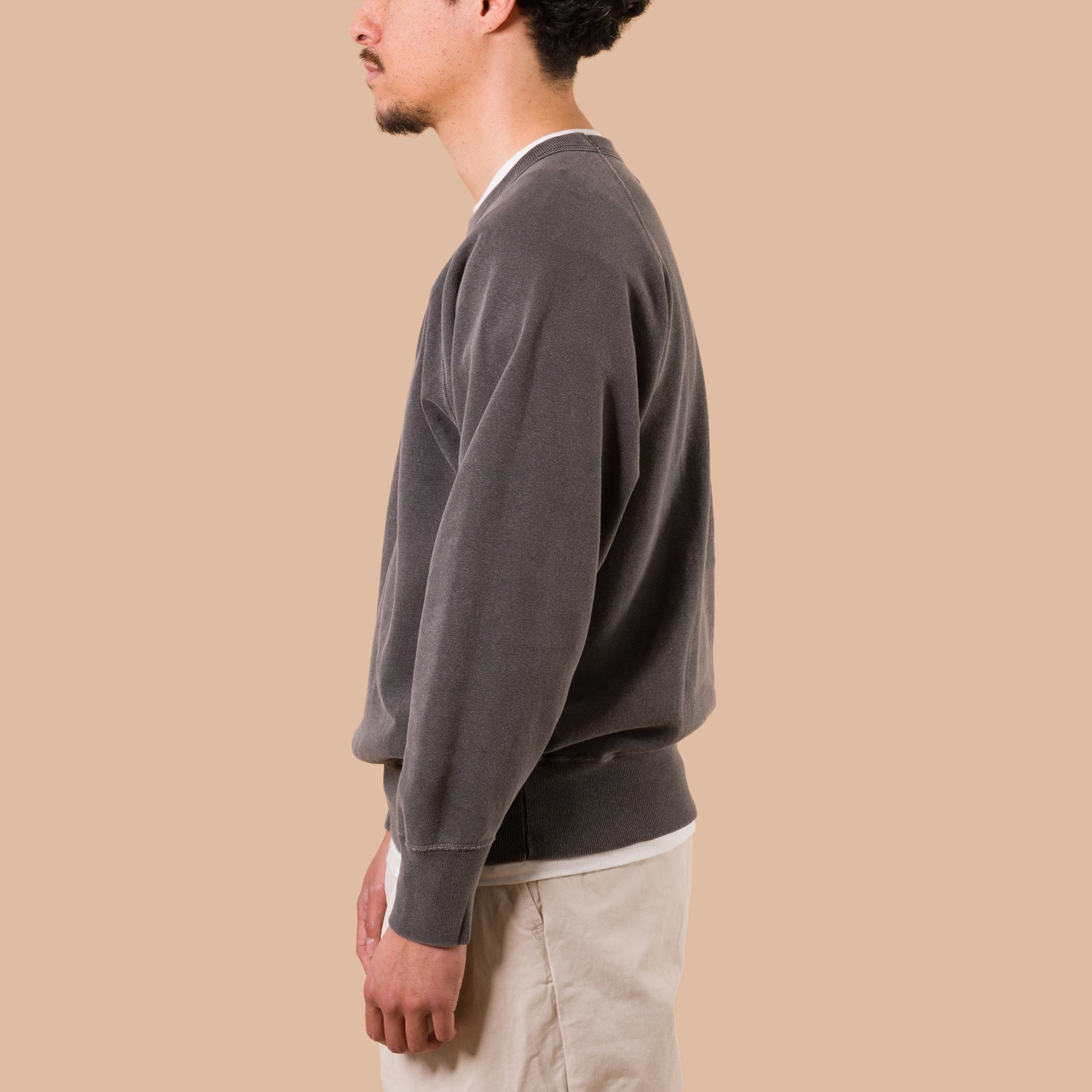 Flatseams Raglan Sweatshirt Pigment Dye Sumikuro