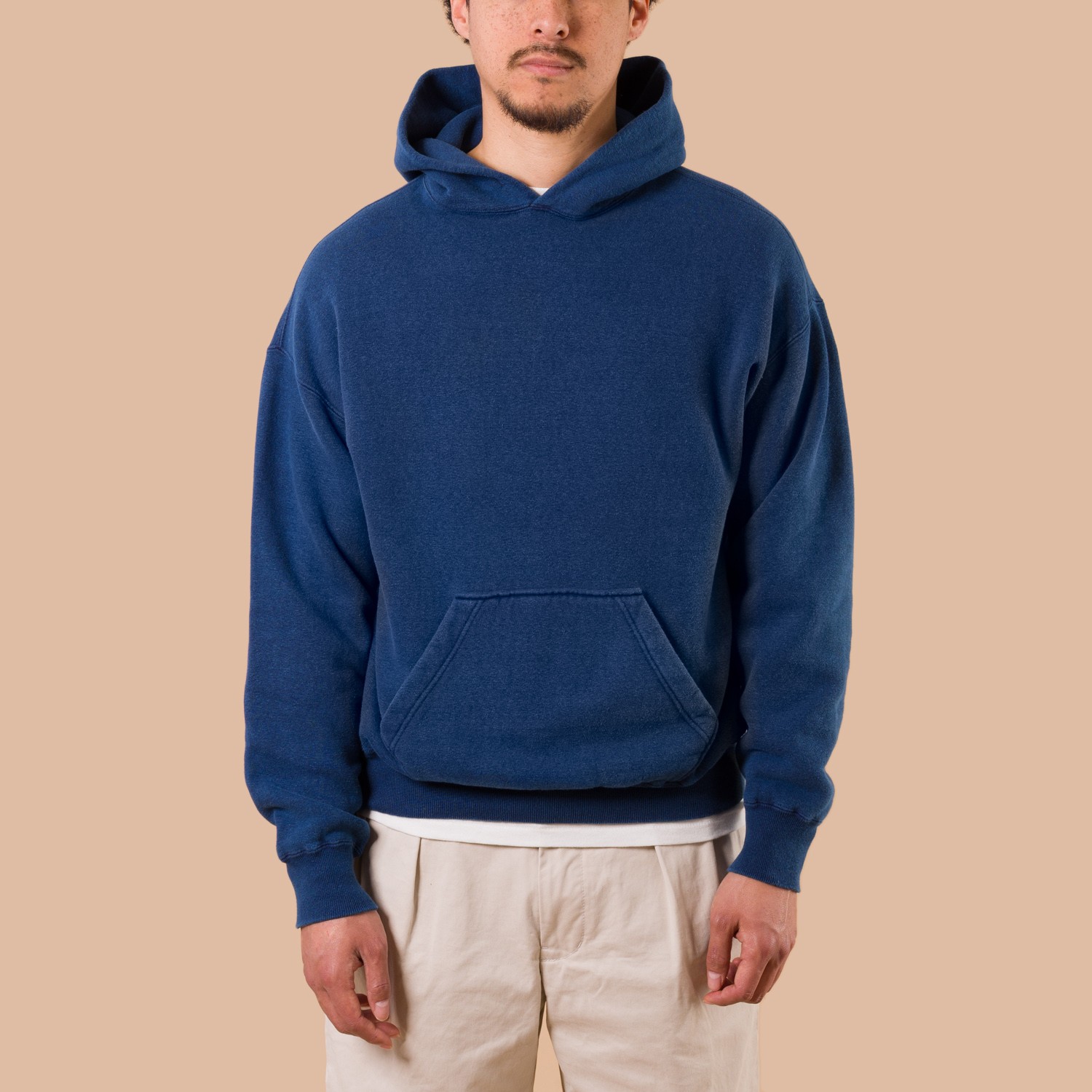 image de face flaneurs DUBBLE WORKS  Loopwheel  Sweat Hoodie indigo