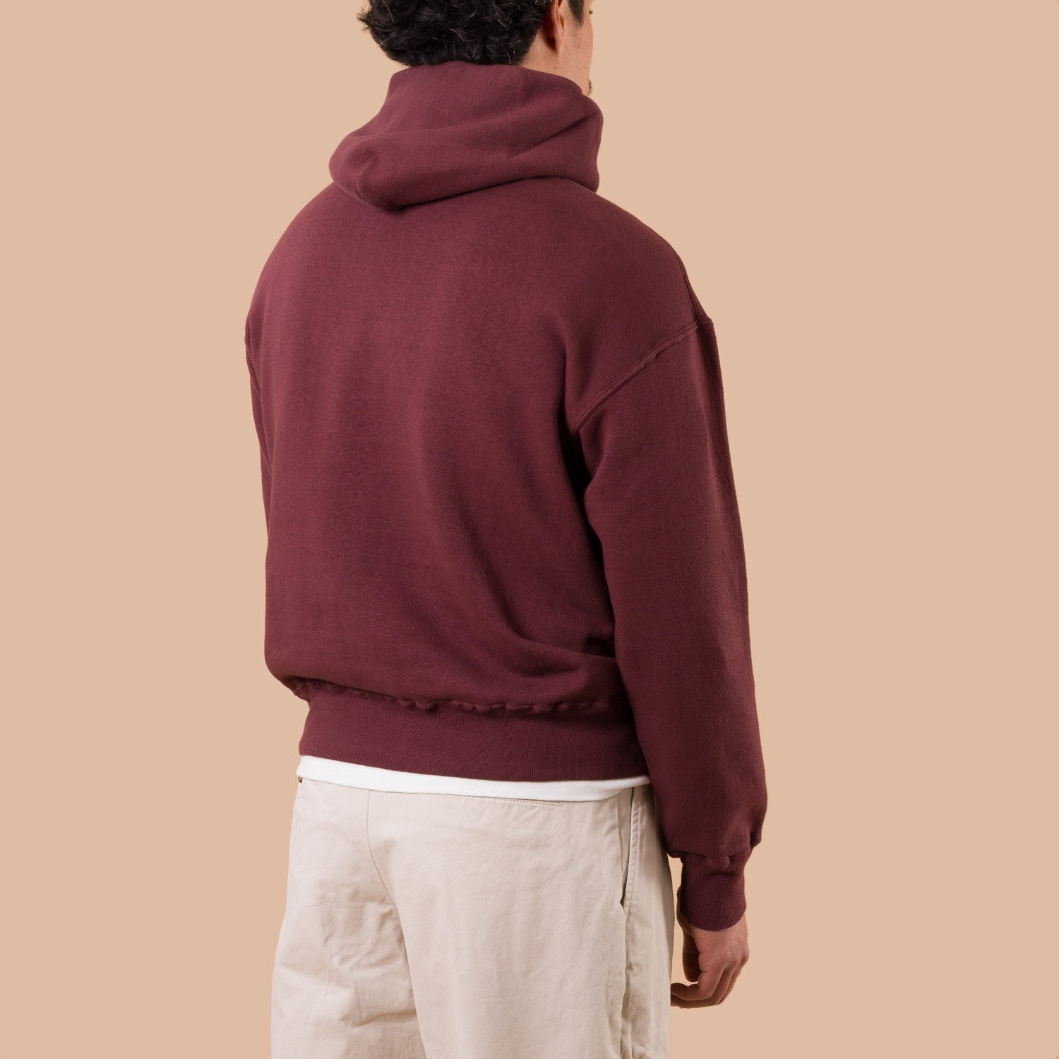 image de dos flaneurs DUBBLE WORKS  Loopwheel Sweat Hoodie Bordeaux