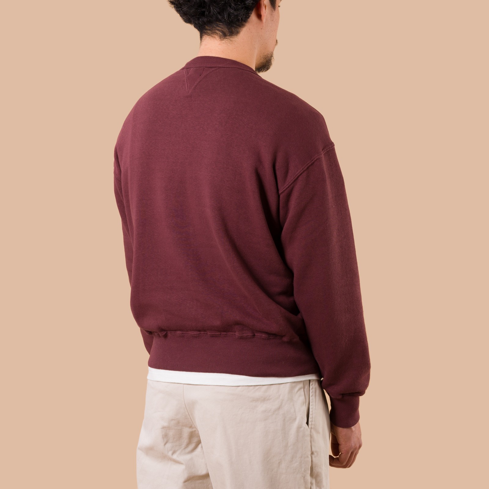 image de dos flaneurs DUBBLE WORKS  Loopwheel Sweat bordeaux
