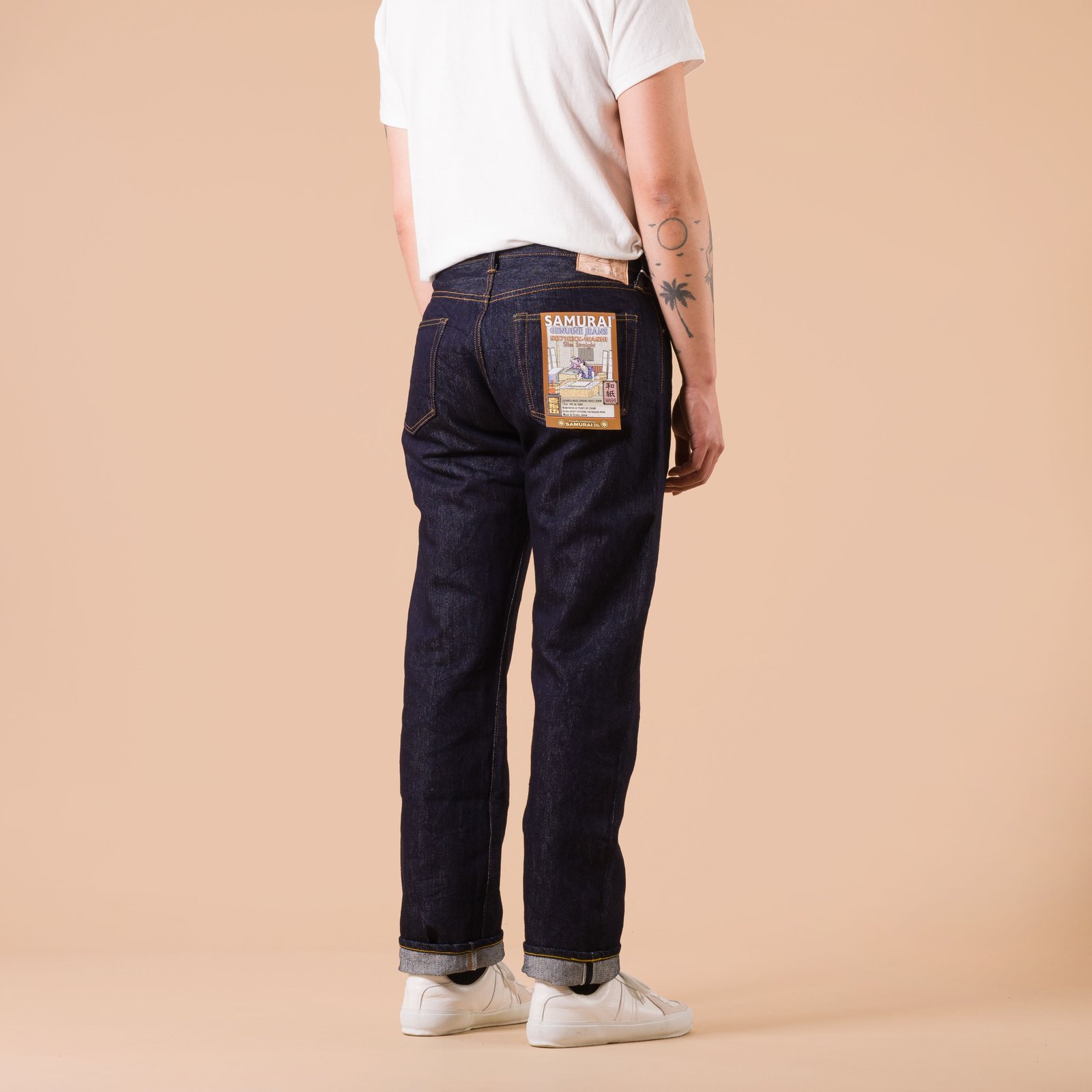 image flaneurs SAMURAI JEANS S0710XX 15oz Washi Selvedge Denim Slim Straight de dos