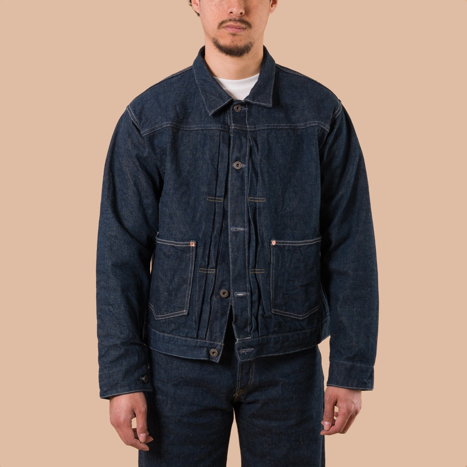image flaneurs ONI DENIM 03517 Ishikawadai 15oz Old Design Jacket de face