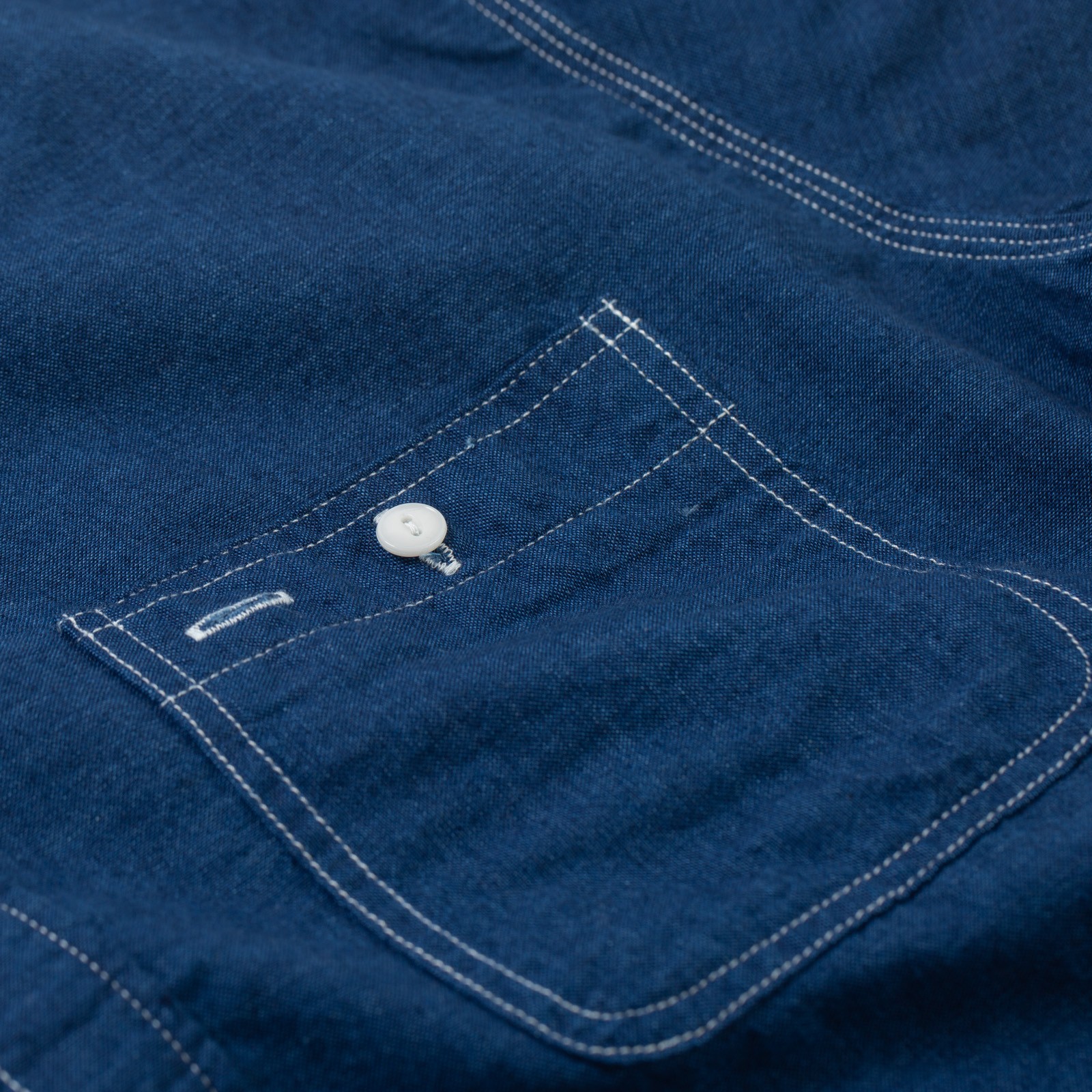 Plain Indigo Chambray Work Shirt