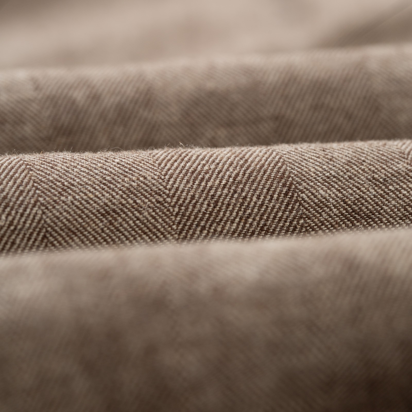 Band Collar Pullover Herringbone Natural