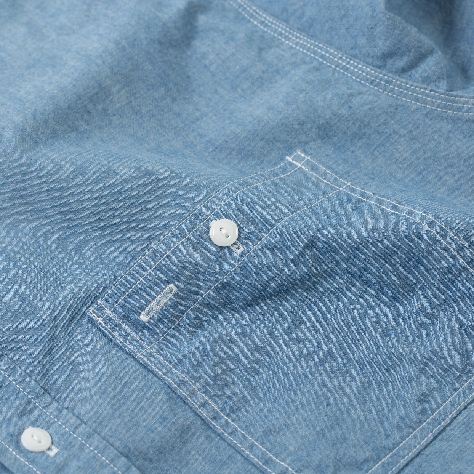 image détail poche flaneurs chemise workshirt chambray Beams Plus Japan (4)