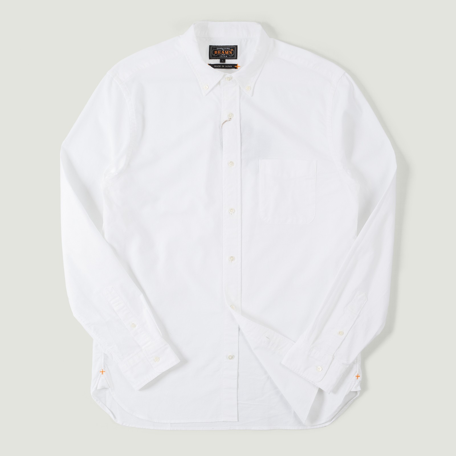 Vignettes flaneurs chemise oxford blanche Beams Plus Japan