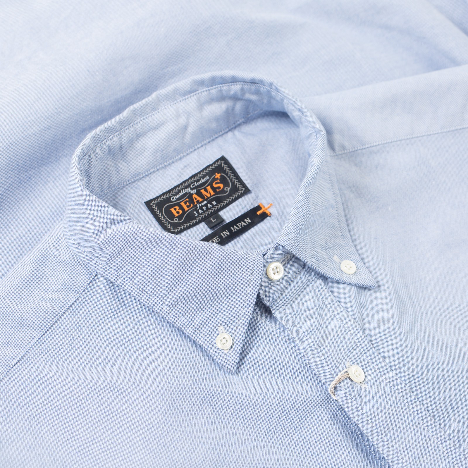 image col de dos flaneurs chemise oxford bleu ciel Beams Plus Japan