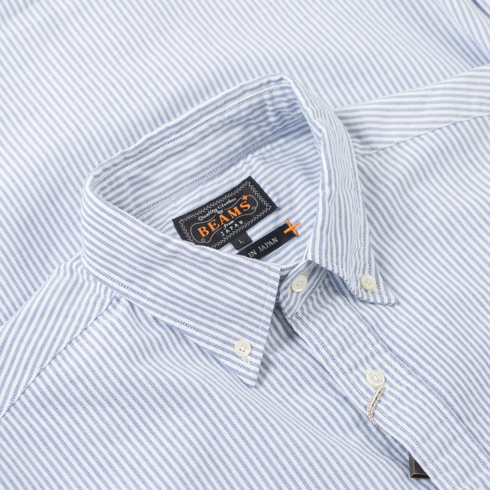 image col flaneurs chemise oxford candy stripe blue Beams Plus Japan (3)