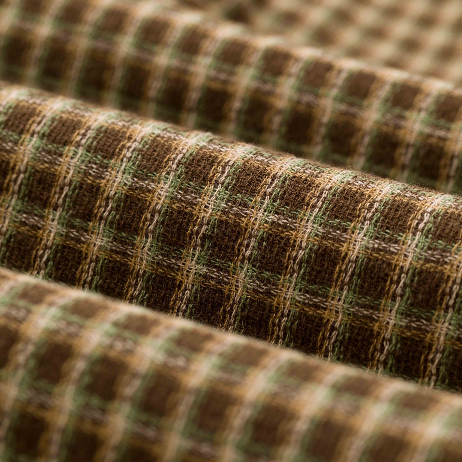 Image flâneurs BEAMS PLUS / Open B.D. Panama Plaid Double Face Brown matière