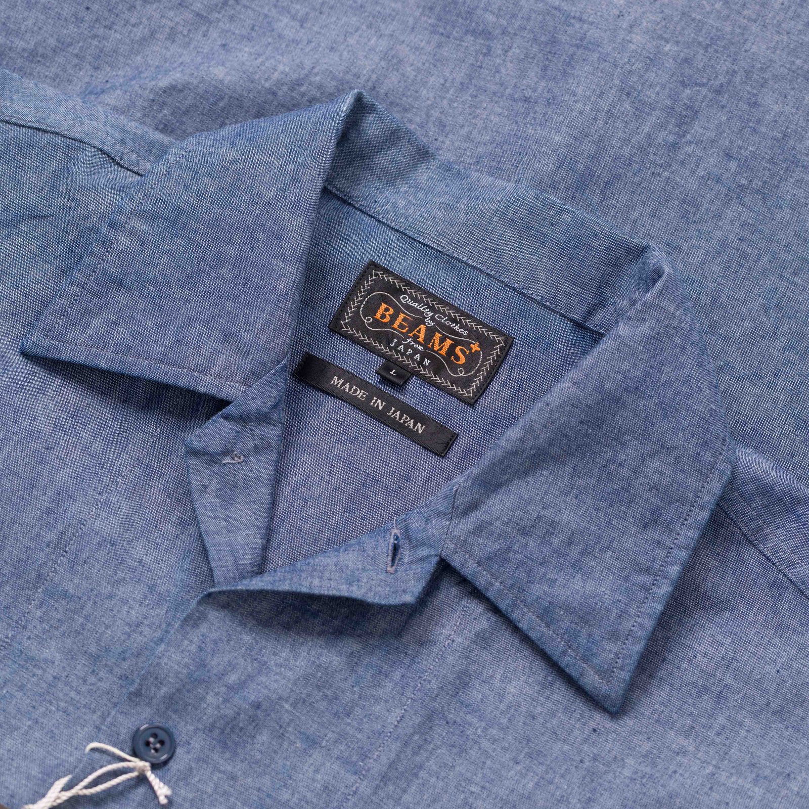 Military Open Collar Chambray Blue