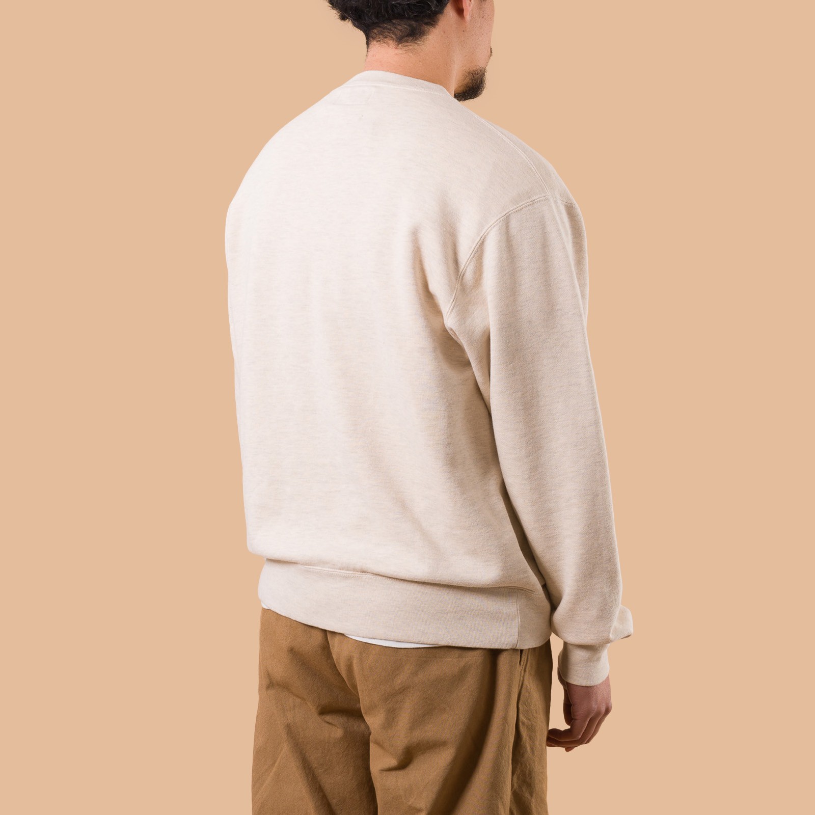 Image-Flâneurs_BEAMS PLUS / Crewneck Sweatshirt Oatmeal de dos