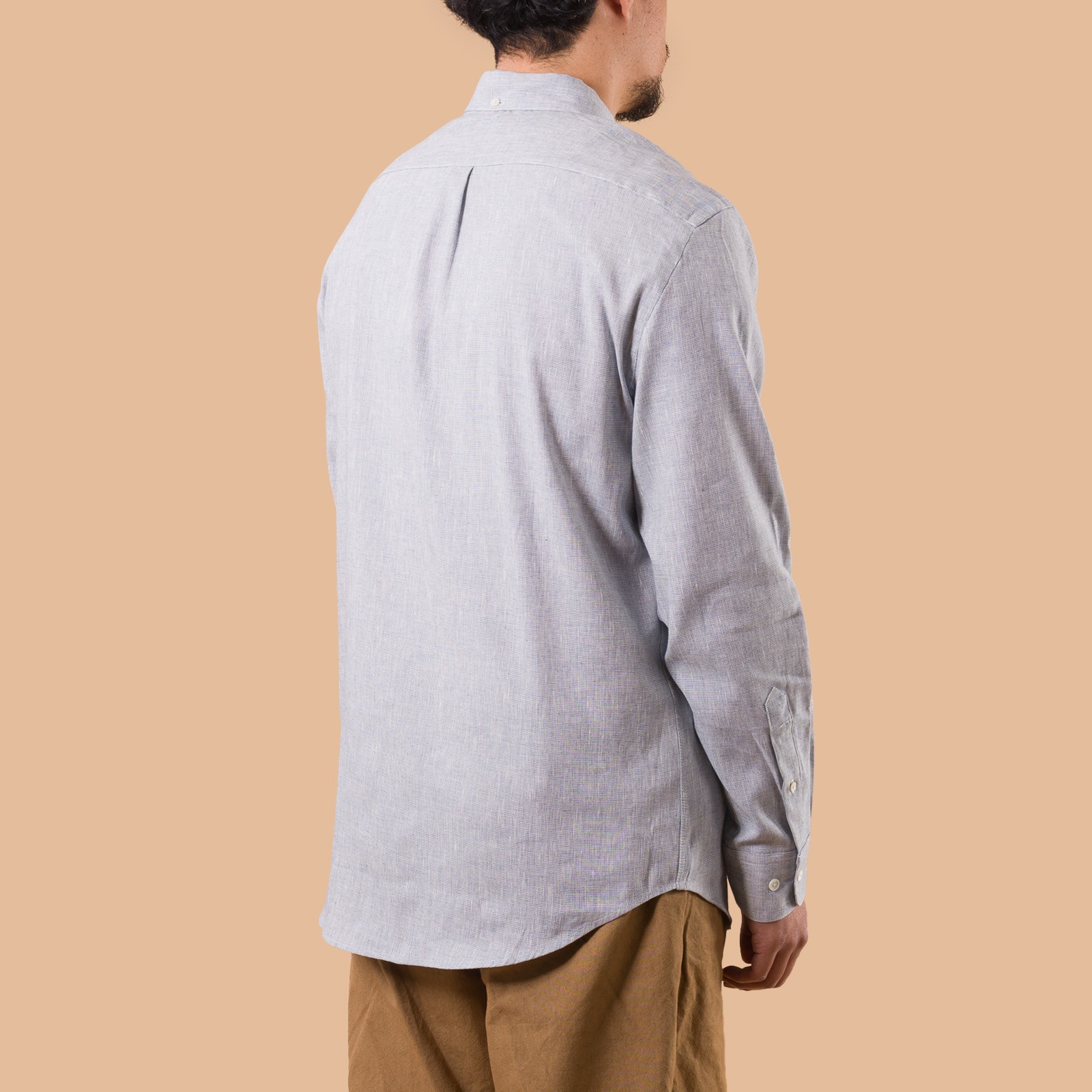 Image-Flâneurs_PORTUGUESE FLANNEL / Granular Shirt Blue de dos