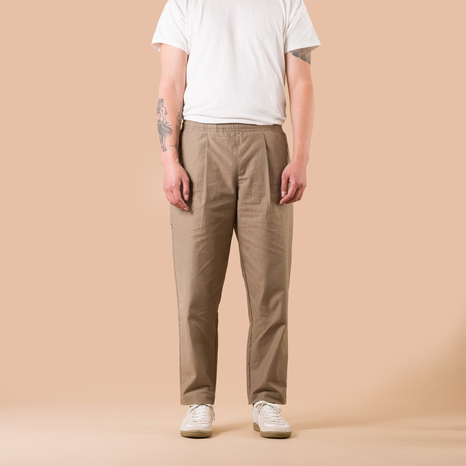 Back Nep Umps Pants Sepia