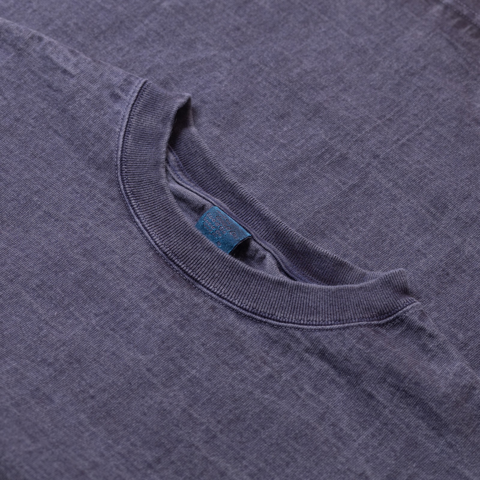 Image-Flâneurs_GOOD ON / L/S Heavy Crew Tee p-navy détail col