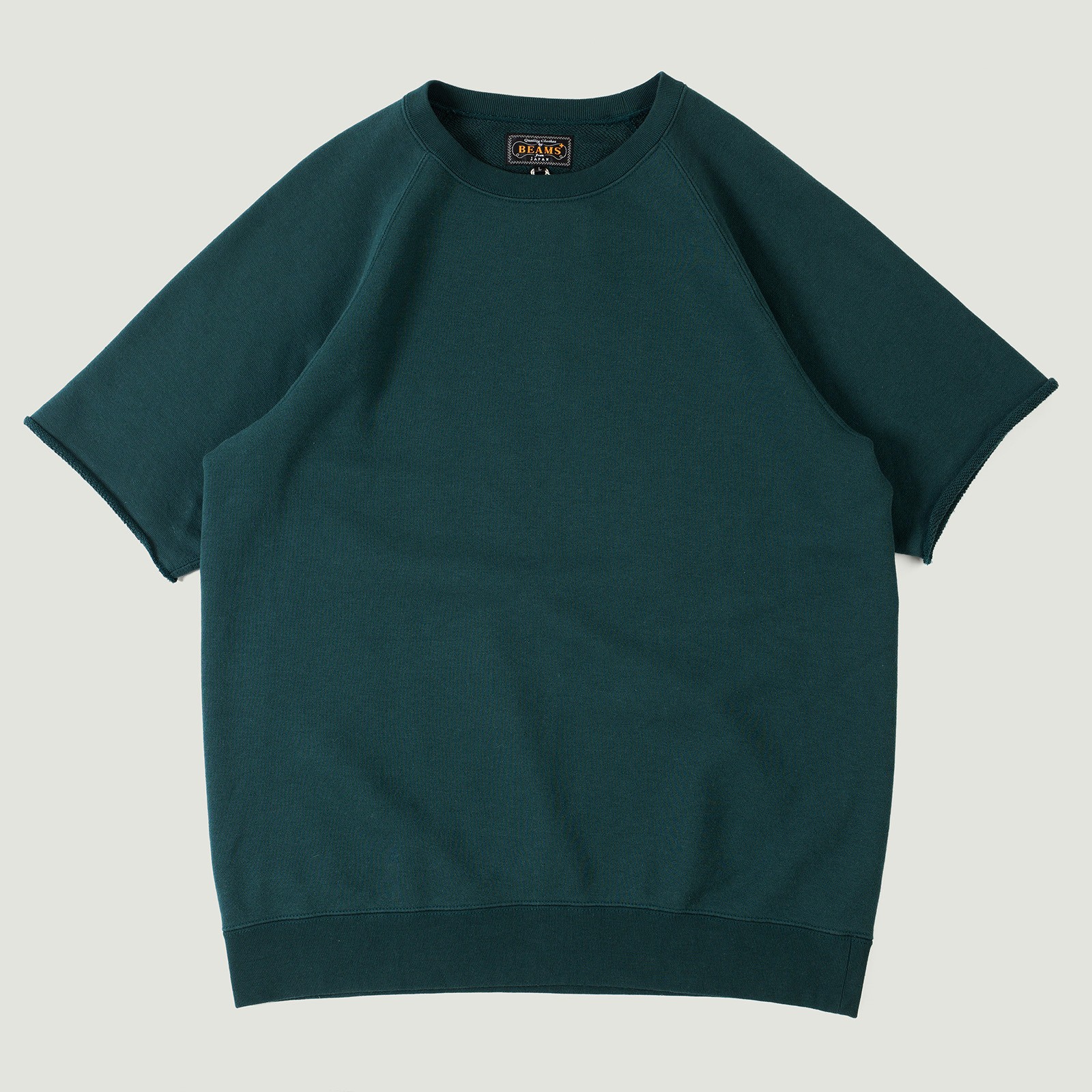 Vignettes flaneurs  BEAMS PLUS Sweat Short Sleeve Cut-Off Dark Green