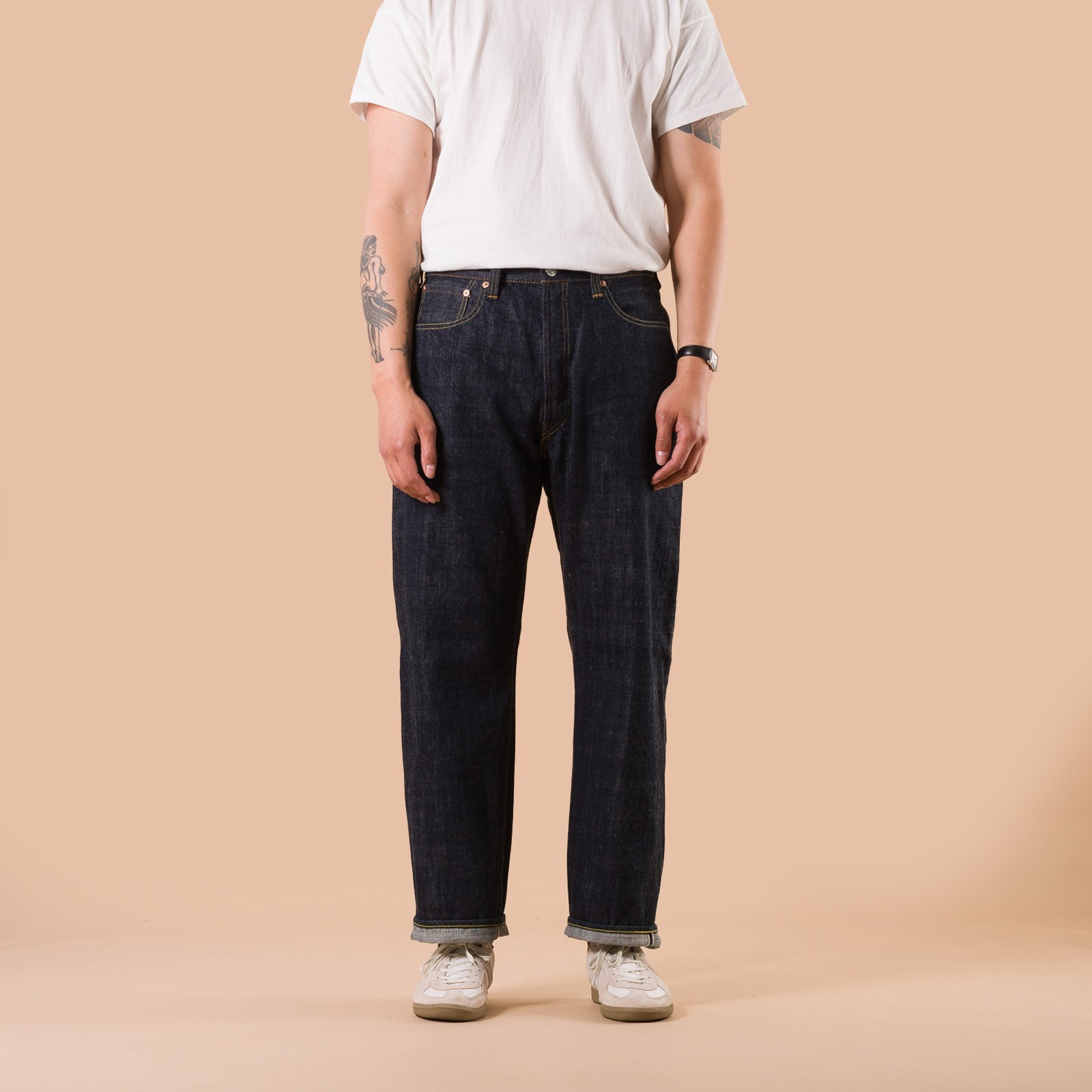 Image-Flâneurs_FOB Factory-F143 14oz Classic Straight Selvedge Denim de face