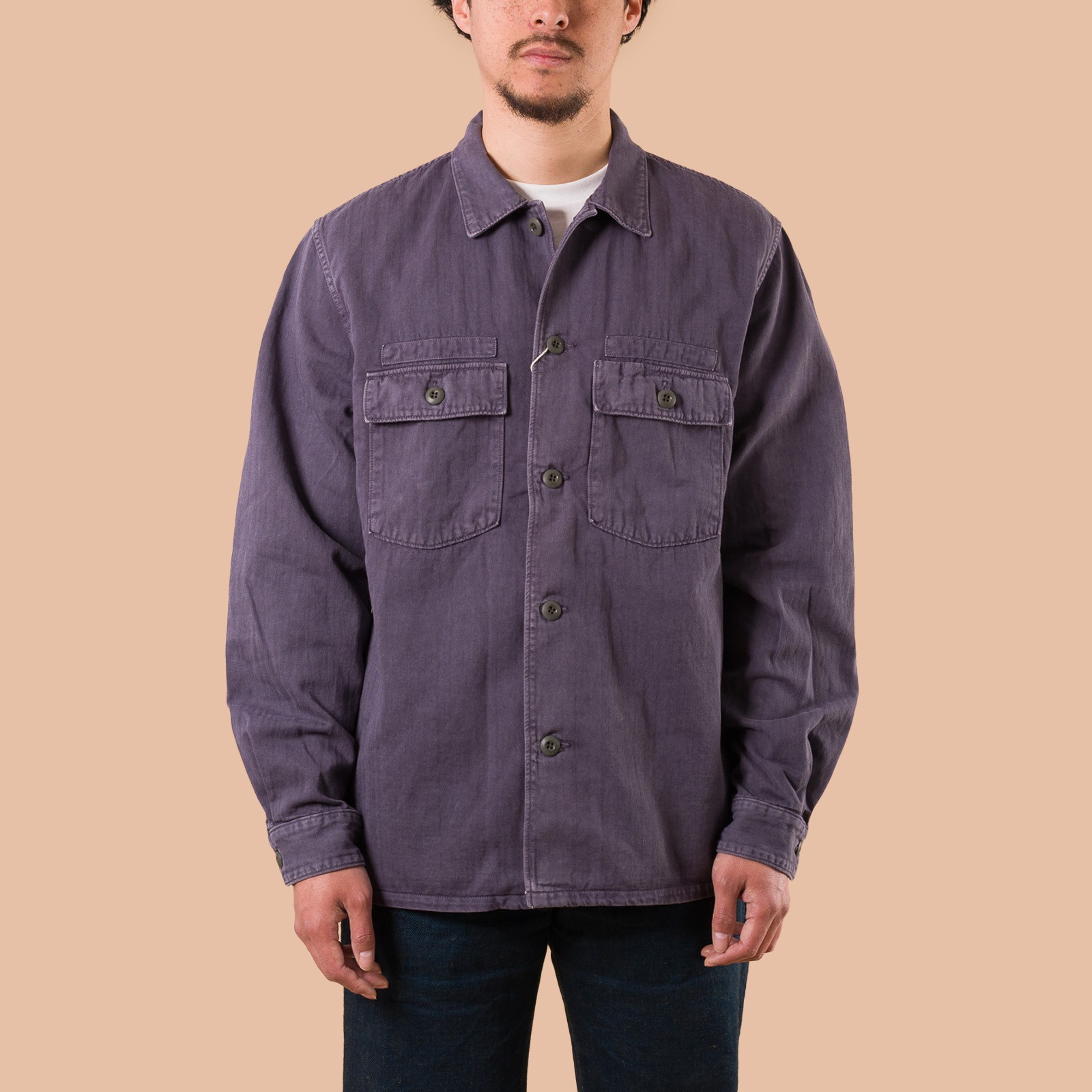 F2461 HBT Fatigue Jacket Navy