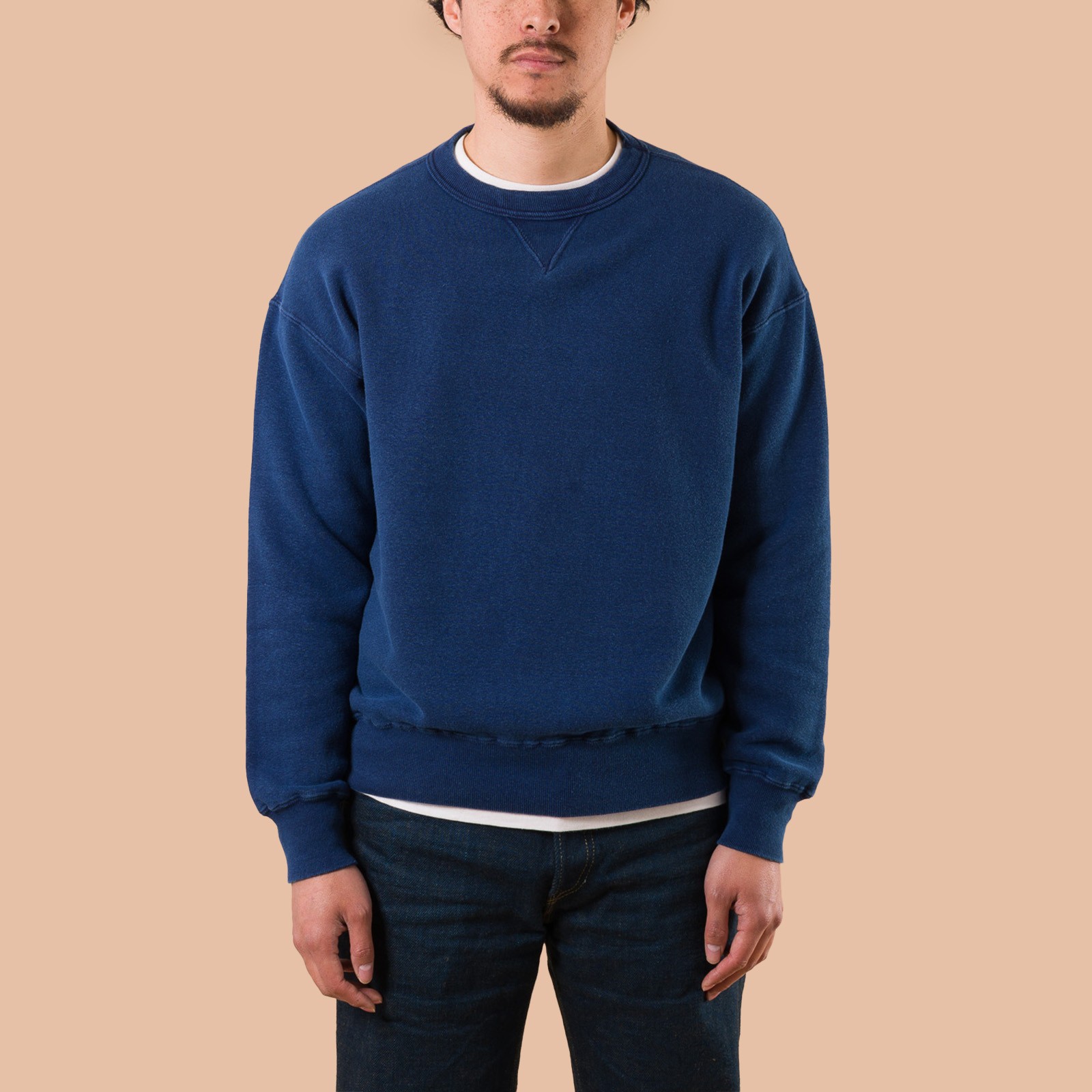 Image Flâneurs DUBBLE WORKS / Loopwheel Sweatshirt Indigo Dye de face